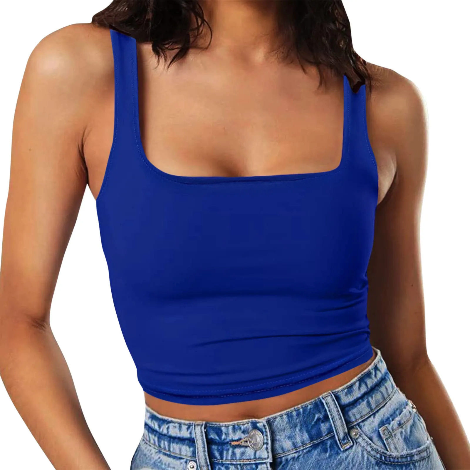 Women'S Fitness Casual Sleeveless Collar Crop Top 2024 New Fashion Women Sexy Solid Color Camisoles Harajuku Ladies Slim Camis
Women'S Fitness Casual Sleeveless Collar Crop Top 2024 New Fashion Women Sexy Solid Color Camisoles Harajuku Ladies Slim Camis
