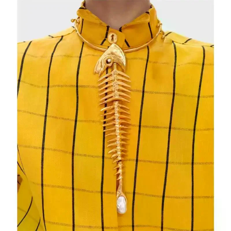 Fashion Exaggerated Women's Choker Necklace Novelty Alloy Big Fish Bone Pendant Jewelry Accessory Gift
Fashion Exaggerated Women's Choker Necklace Novelty Alloy Big Fish Bone Pendant Jewelry Accessory Gift