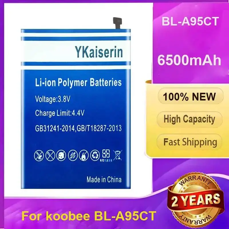 6500Mah Mobile Phone Battery Rapid Charging For Koobee BL-A95CT
6500Mah Mobile Phone Battery Rapid Charging For Koobee BL-A95CT