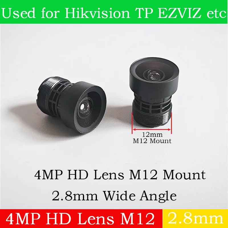 4MP 2.8mm Lens M12 Plastic For EZVIZ Hikvision ADT Ring Hanwha Etc CCTV Camera Accessory Repair Replace
4MP 2.8mm Lens M12 Plastic For EZVIZ Hikvision ADT Ring Hanwha Etc CCTV Camera Accessory Repair Replace
