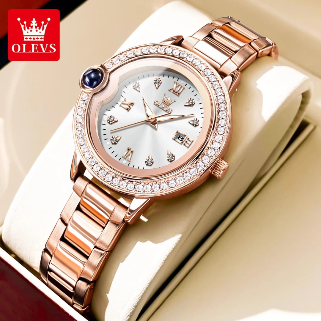 OLEVS 5588 Quartz Fashion Watch Gift Stainless Steel Watchband Round-dial Wristwatch Calendar
OLEVS 5588 Quartz Fashion Watch Gift Stainless Steel Watchband Round-dial Wristwatch Calendar