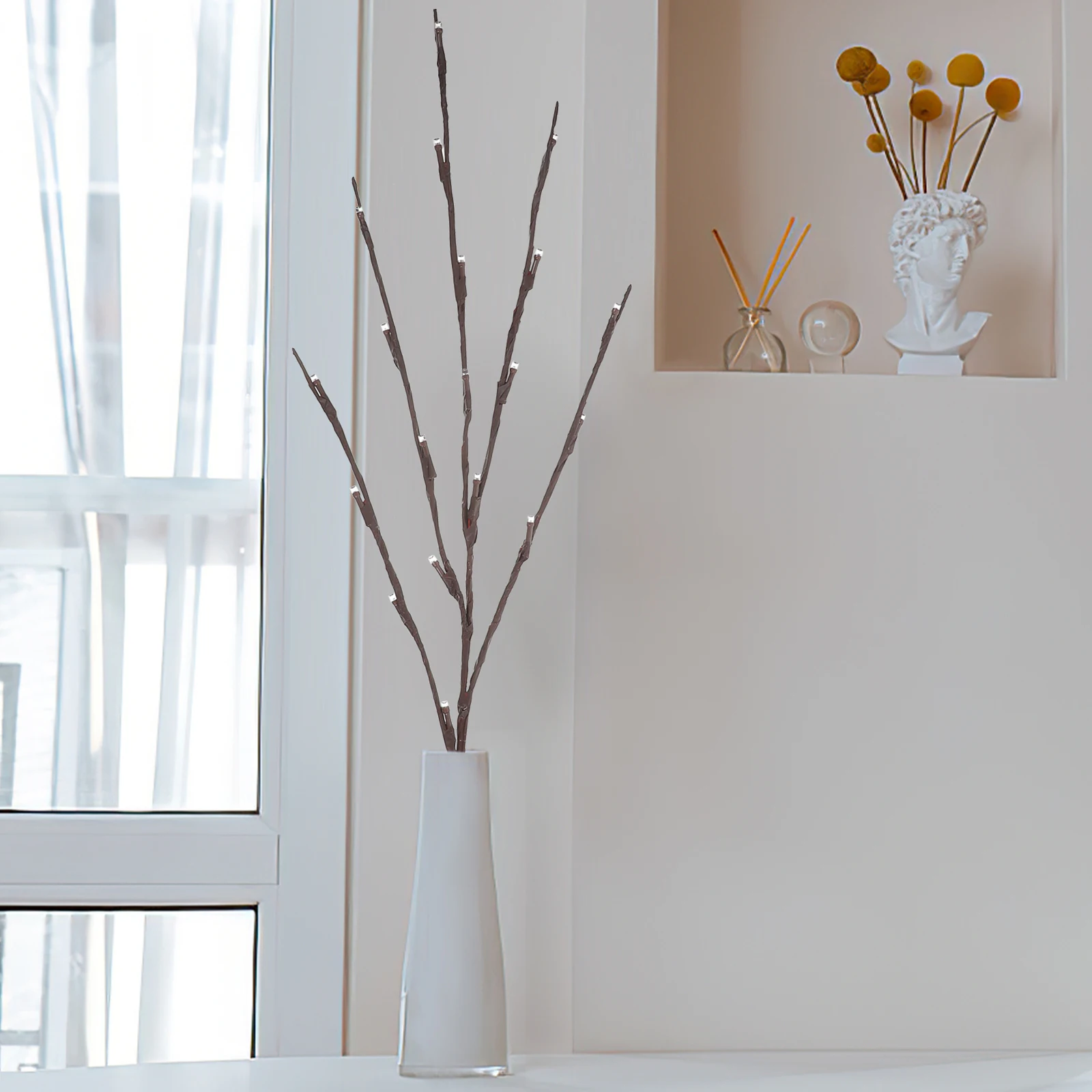 20 LED Branch Lights Warm White PVC Material Operated Bedroom DecorTwig Scene Light Fake Luminous Branches Night Lamp
20 LED Branch Lights Warm White PVC Material Operated Bedroom DecorTwig Scene Light Fake Luminous Branches Night Lamp
