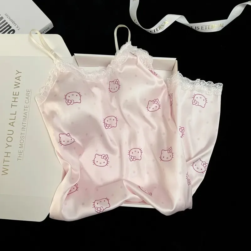 Cute Sanrio HelloKitty Ice Silk Nightgown with Built in Bra Tank Top Summer Loungewear Cartoon Anime Kawaii Soft Durable Gifts
Cute Sanrio HelloKitty Ice Silk Nightgown with Built in Bra Tank Top Summer Loungewear Cartoon Anime Kawaii Soft Durable Gifts