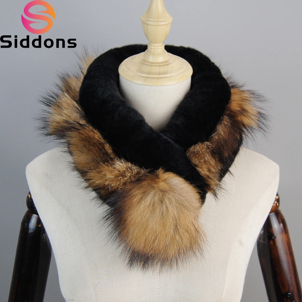 2024 Real Rex Rabbit Fur Scarf with Raccoon Fur Women Winter Warm Scarves Trendy Elegant Natural Rabbit Fur Ring Scarves Female
2024 Real Rex Rabbit Fur Scarf with Raccoon Fur Women Winter Warm Scarves Trendy Elegant Natural Rabbit Fur Ring Scarves Female