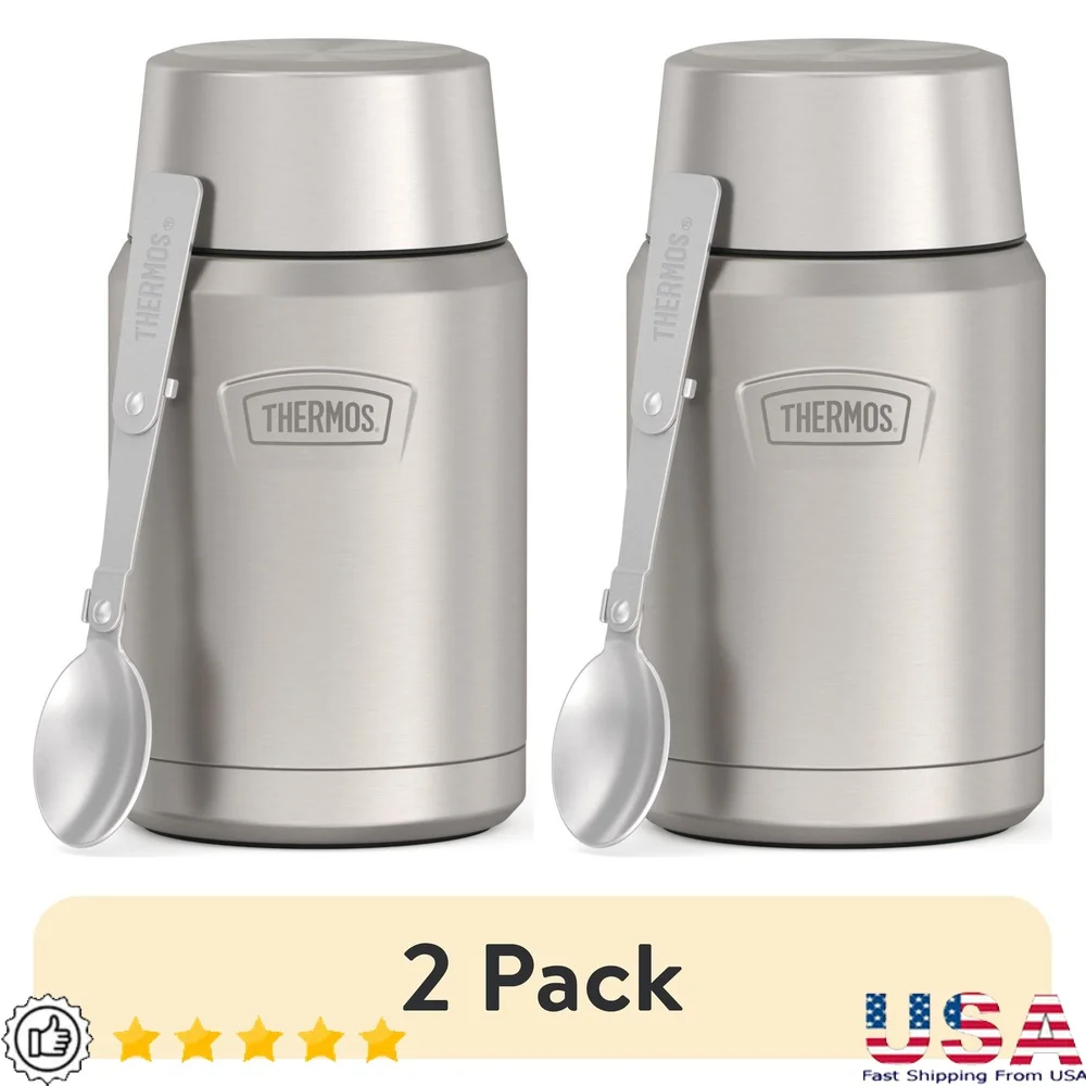 2 Pack 24oz Vacuum Insulated Food Jar with Folding Spoon Stainless Steel Hot Cold Retention Easy Clean Durable Design
2 Pack 24oz Vacuum Insulated Food Jar with Folding Spoon Stainless Steel Hot Cold Retention Easy Clean Durable Design