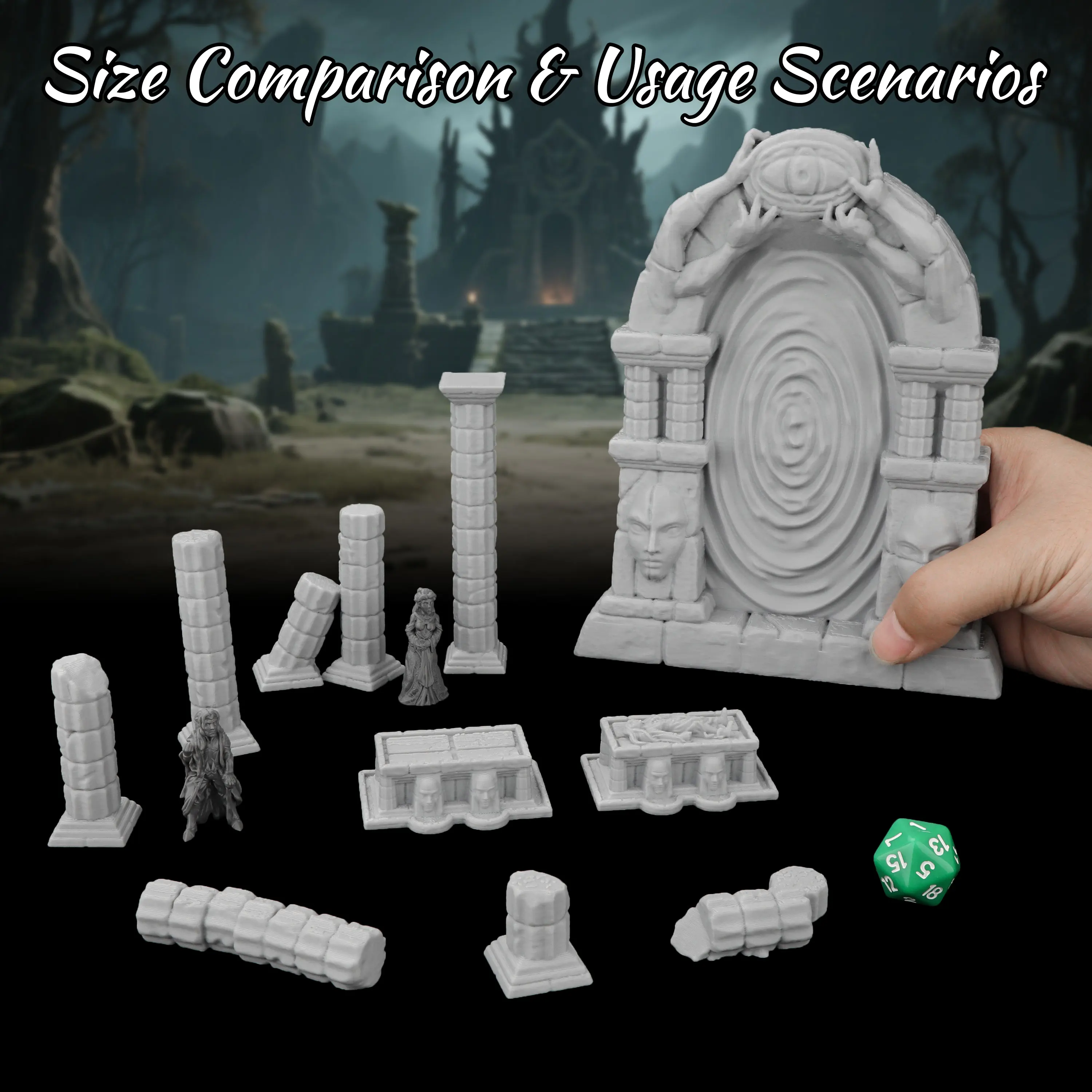 RPG Miniatures Ancient Relic Terrain Set - Fantasy Temple Ruins Scenery for Tabletop RPG Adventures | Collectible Diorama Gift
RPG Miniatures Ancient Relic Terrain Set - Fantasy Temple Ruins Scenery for Tabletop RPG Adventures | Collectible Diorama Gift