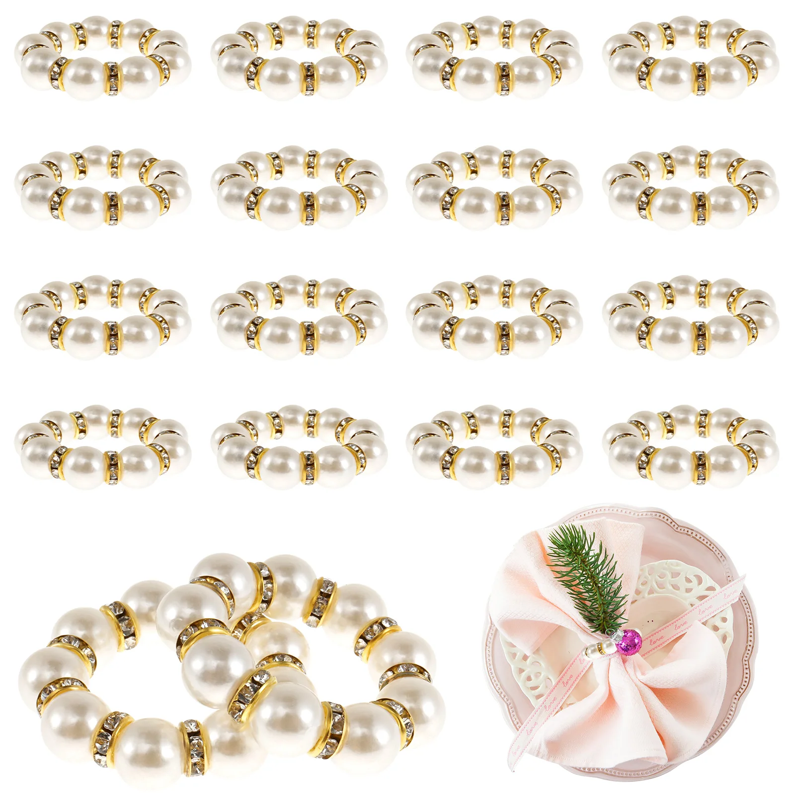 240Pcs Napkin Holder Imitation Pearl Napkin Ring Elegant Pearl Elastic Serviette Holder Beaded Napkin Wedding Party Dinner Decor
240Pcs Napkin Holder Imitation Pearl Napkin Ring Elegant Pearl Elastic Serviette Holder Beaded Napkin Wedding Party Dinner Decor