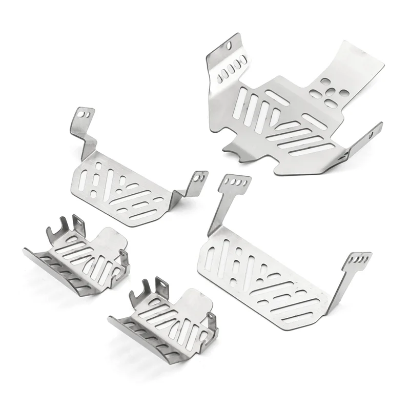 WOWFU-5PCS TRX4 Броня шасси из нержавеющей стали, защитная пластина, противоскользящая защита для 1/10 RC Crawler TRX-4 RC Car Upgrade Parts
WOWFU-5PCS TRX4 Броня шасси из нержавеющей стали, защитная пластина, противоскользящая защита для 1/10 RC Crawler TRX-4 RC Car Upgrade Parts