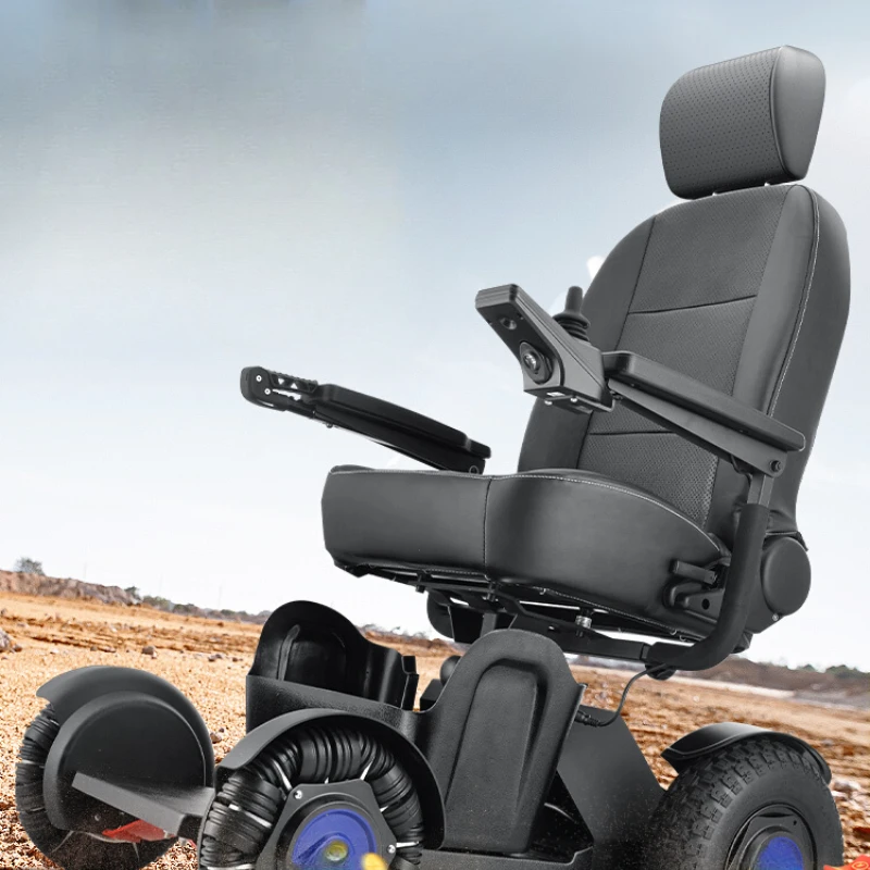 Luxury off-road electric wheelchair for the elderly Intelligent fully automatic four-wheel scooter
Luxury off-road electric wheelchair for the elderly Intelligent fully automatic four-wheel scooter