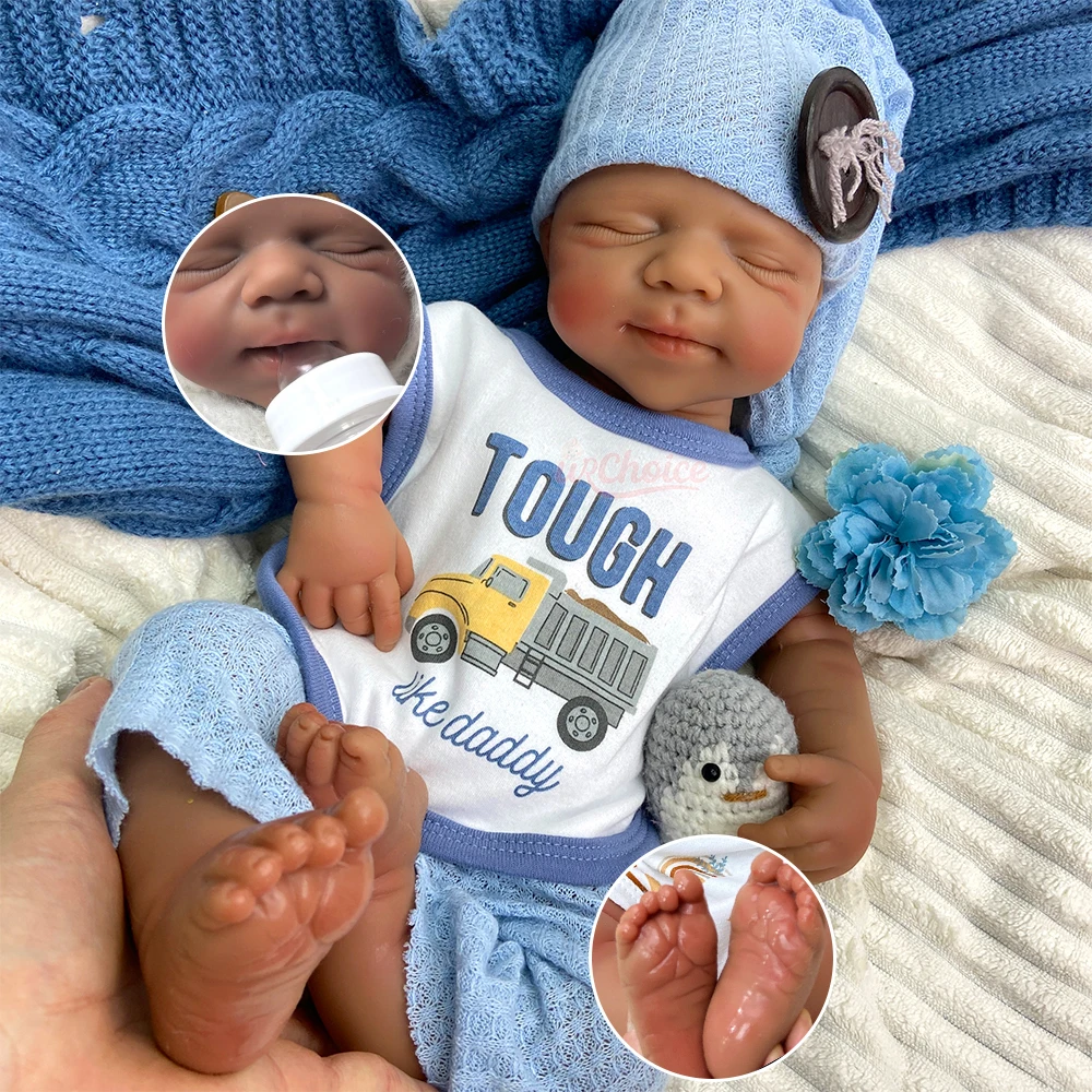 Dark Skin Pascale 50cm Lifelike Silicone Reborn Baby Handmade Soft Realistic Details Doll Anatomically Correct Christmas Gift
Dark Skin Pascale 50cm Lifelike Silicone Reborn Baby Handmade Soft Realistic Details Doll Anatomically Correct Christmas Gift