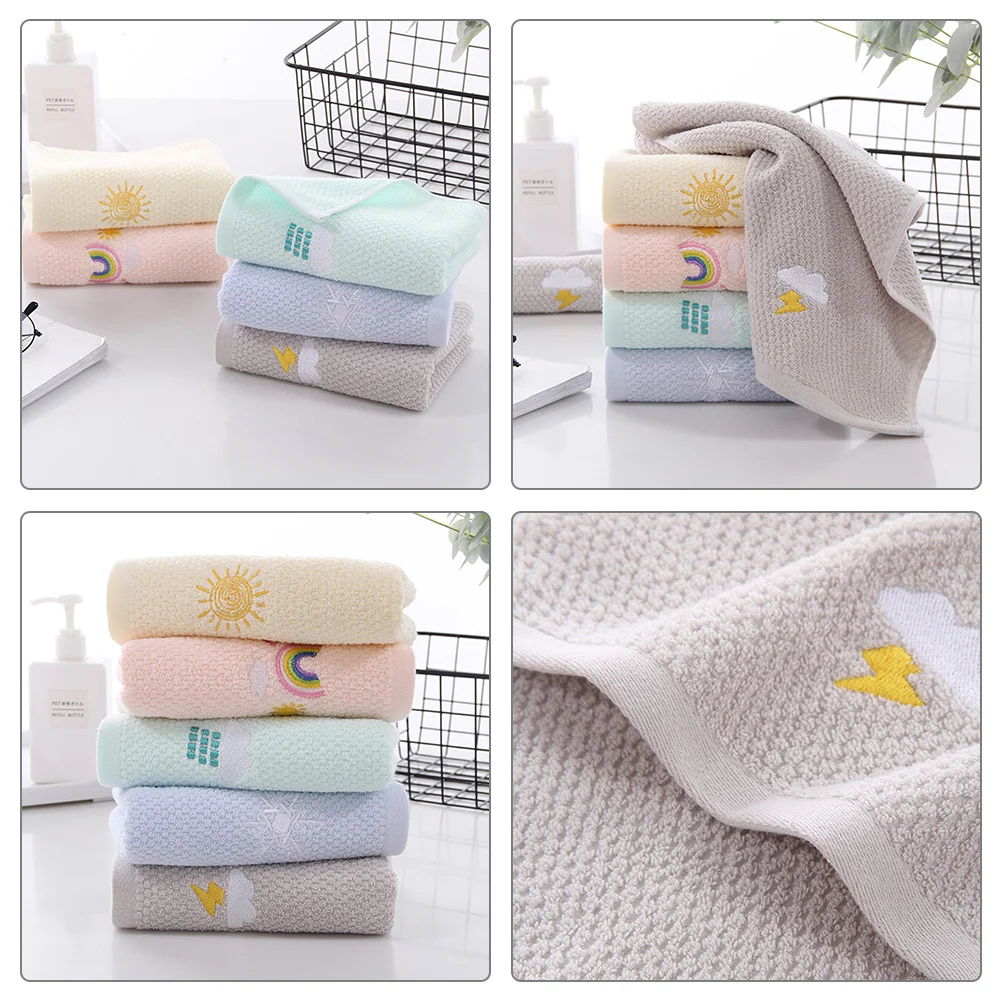 5Pcs Children Towel Set Absorbent Cotton Face Washing Hand Towels Soft Comfortable Home Absorbent Hand Towel Cotton Towels
5Pcs Children Towel Set Absorbent Cotton Face Washing Hand Towels Soft Comfortable Home Absorbent Hand Towel Cotton Towels