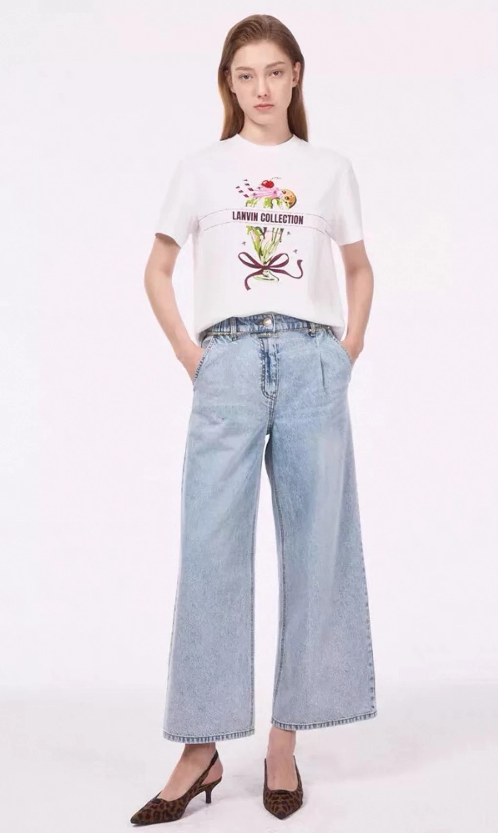 Джинсовые брюки с высокой талией и широкими штанинами, свободный крой, летние повседневные брюки из тонкого материала, женские эластичные талии с девятью очками
Джинсовые брюки с высокой талией и широкими штанинами, свободный крой, летние повседневные брюки из тонкого материала, женские эластичные талии с девятью очками