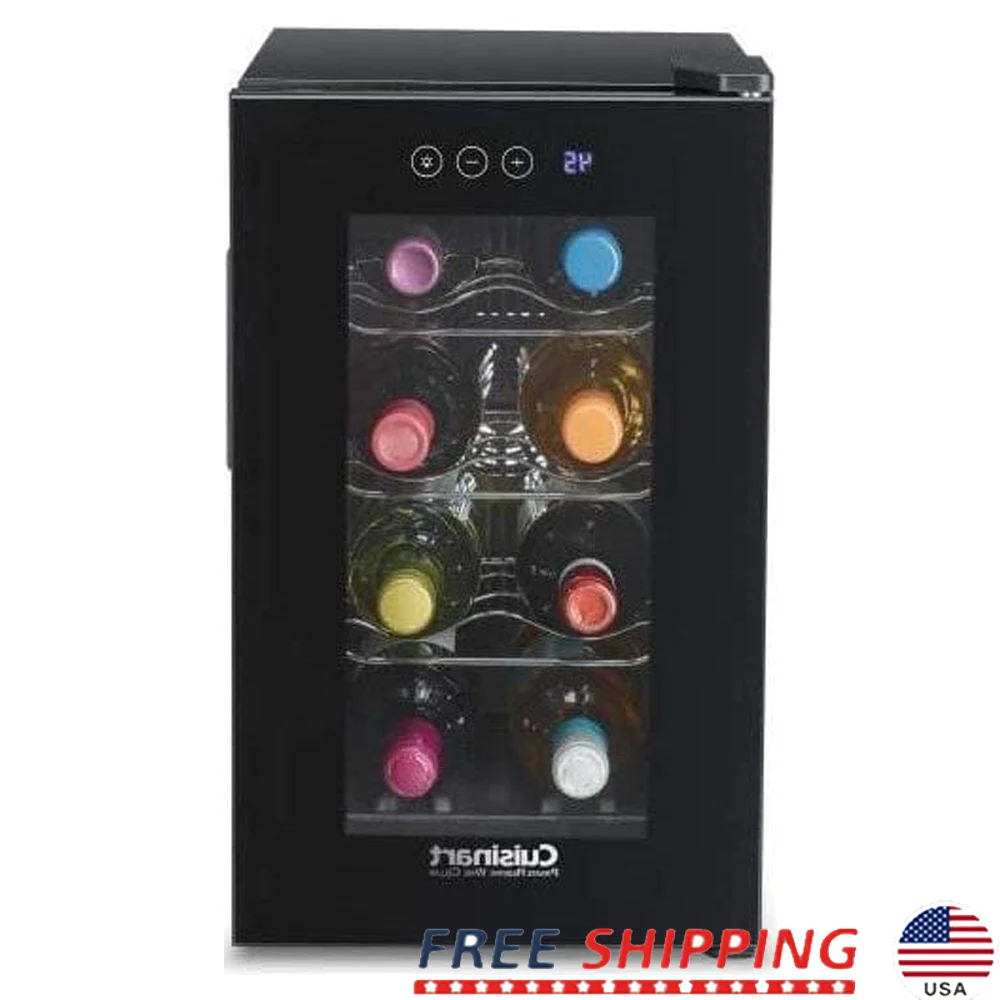 8 Bottle Thermoelectric Wine Cellar Touchscreen Control LED Display Adjustable Feet Soft Interior Lighting Triple Pane Window
8 Bottle Thermoelectric Wine Cellar Touchscreen Control LED Display Adjustable Feet Soft Interior Lighting Triple Pane Window