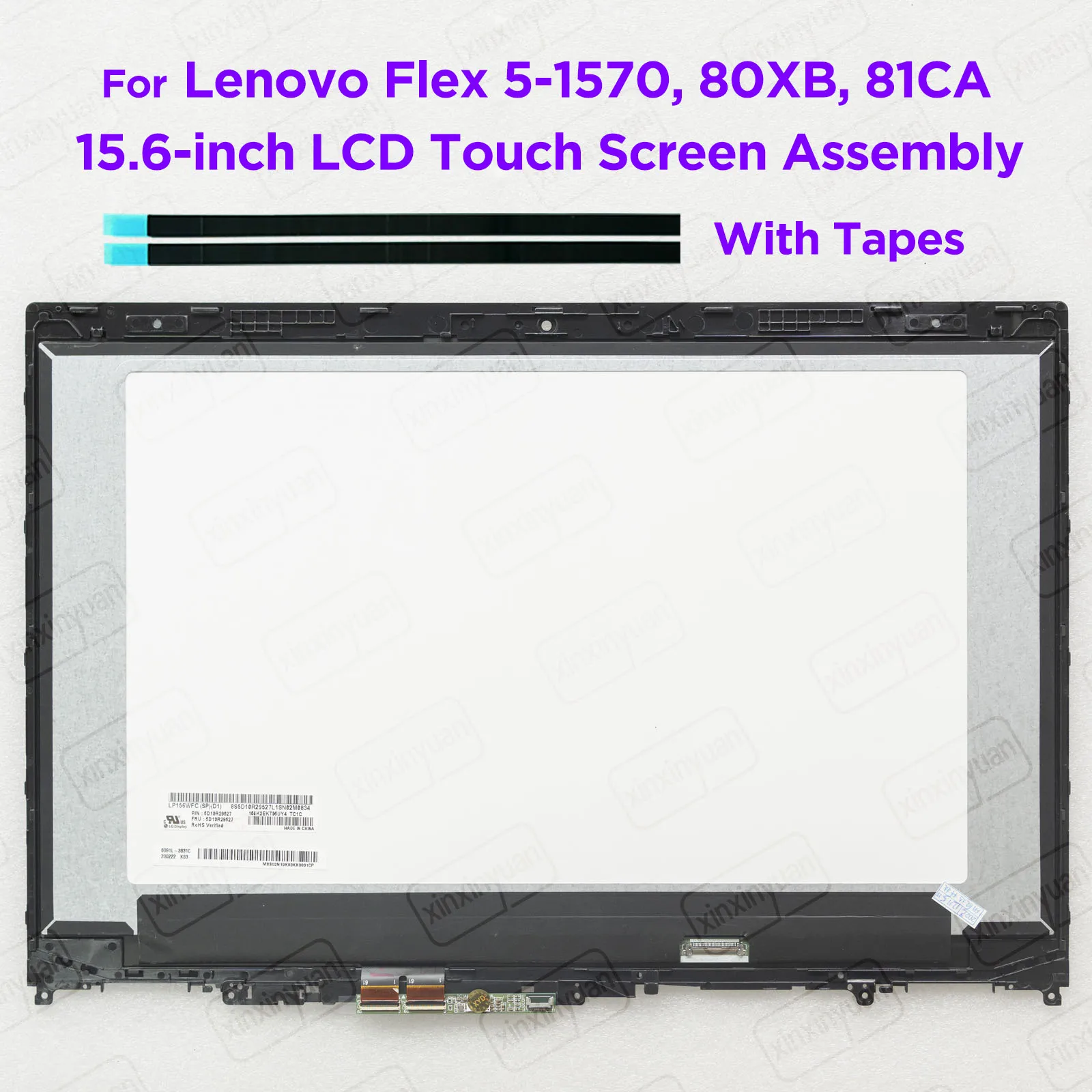15.6-Inch LCD Touch Screen Digitizer Assembly for Lenovo ideapad Flex 5-1570 80XB 80CA Display Panel FRU 5D10N46974 5D10N46973
15.6-Inch LCD Touch Screen Digitizer Assembly for Lenovo ideapad Flex 5-1570 80XB 80CA Display Panel FRU 5D10N46974 5D10N46973