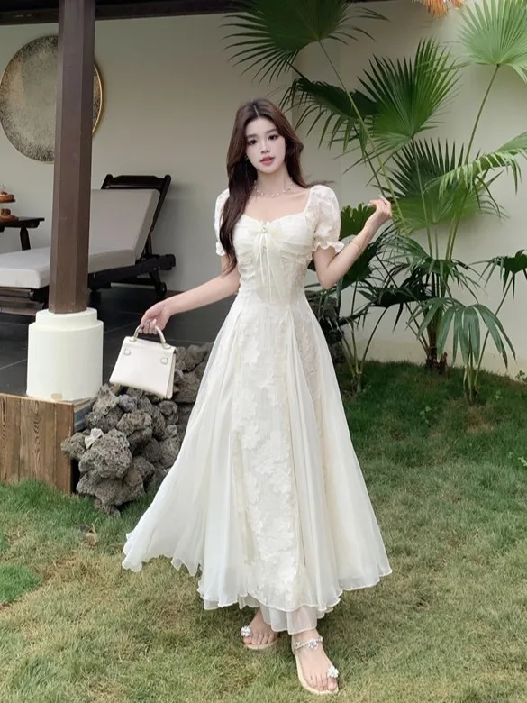 Sweet Style Large Size Women's Dress Embroidered Short Sleeve A-Line Skirt Waist Cinched Summer New Fashion Korean Style
Sweet Style Large Size Women's Dress Embroidered Short Sleeve A-Line Skirt Waist Cinched Summer New Fashion Korean Style