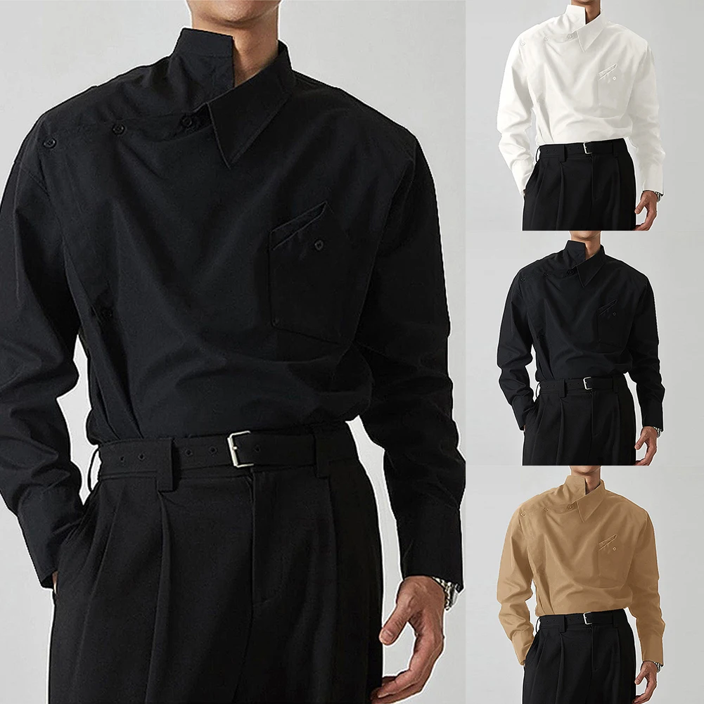 Mens Irregular Shirt Stand Lounge Collar Loose Long Sleeve Casual Solid Color Quick Dry Solid Color Streetwear Seamless Shirts
Mens Irregular Shirt Stand Lounge Collar Loose Long Sleeve Casual Solid Color Quick Dry Solid Color Streetwear Seamless Shirts