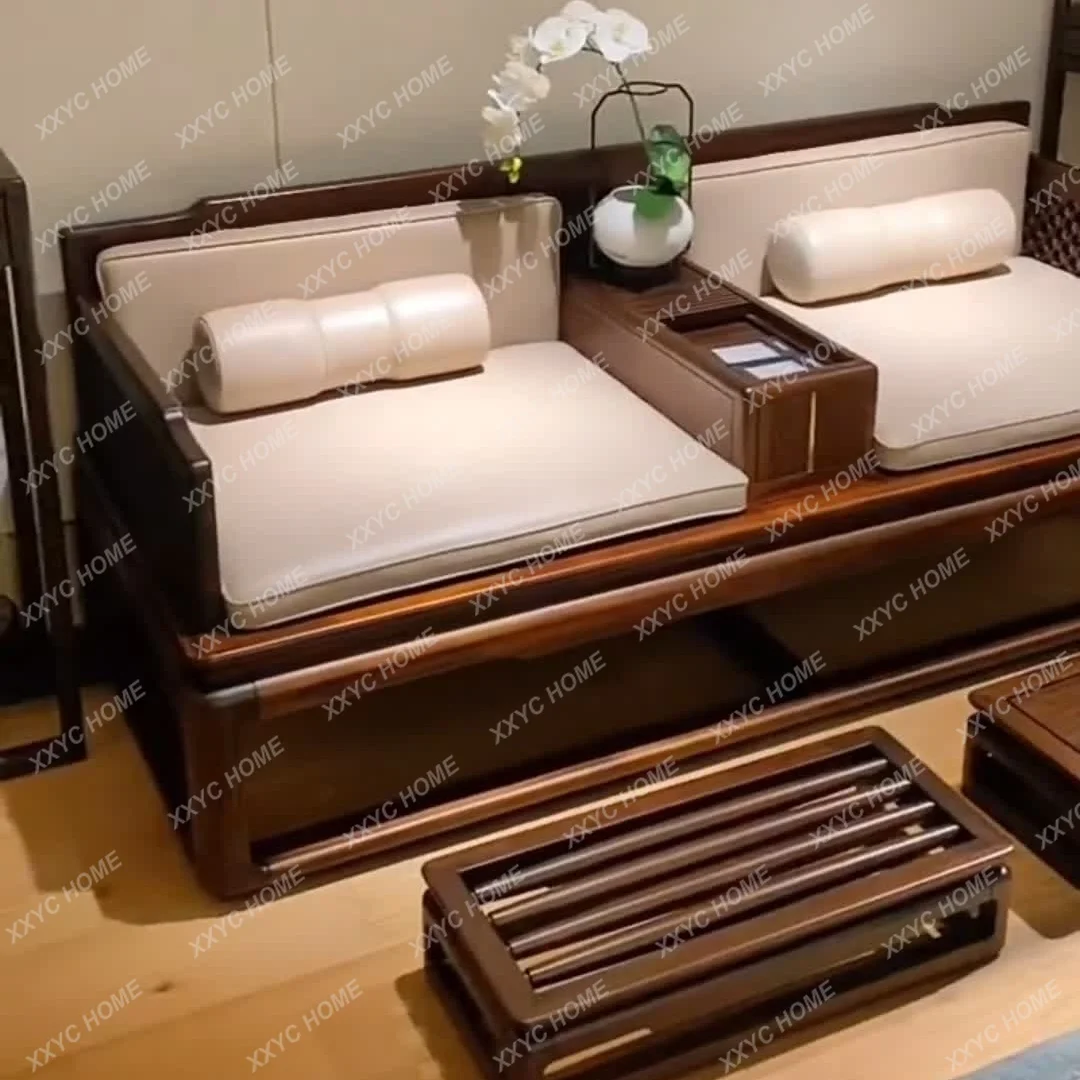 New Chinese-style solid wood small apartment Zen-style bed Ming-style furniture Arhat sofa bed
New Chinese-style solid wood small apartment Zen-style bed Ming-style furniture Arhat sofa bed