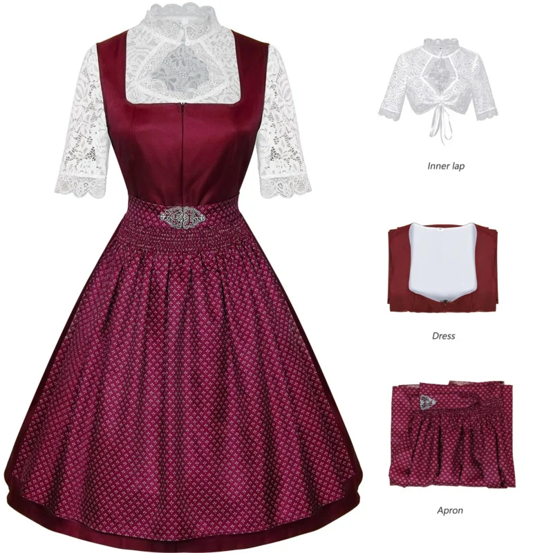New Women's German Oktoberfest Dirndl Halloween Carnival Traditional Bavarian Party Dress Cosplay Costume Costumes Cervs;5'b,8.
New Women's German Oktoberfest Dirndl Halloween Carnival Traditional Bavarian Party Dress Cosplay Costume Costumes Cervs;5'b,8.