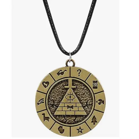 Herren Halsketten Gravity Falls Dipper's Bill Cipher Halskette Pyramide Anhänger Cosplay Kostüm Zubehör