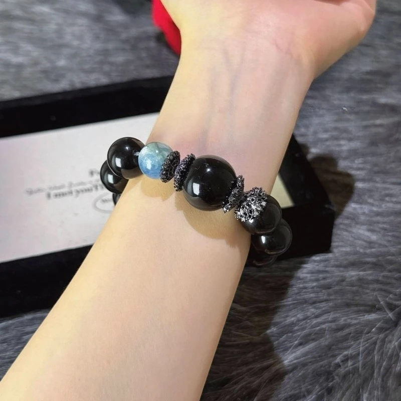 Natural Crystal Crafts Beads BraceletsObsidian Obsidian Blue Crystal Bracelet Loose Stone Beads for Jewelry Making DIY Bracelet
Natural Crystal Crafts Beads BraceletsObsidian Obsidian Blue Crystal Bracelet Loose Stone Beads for Jewelry Making DIY Bracelet