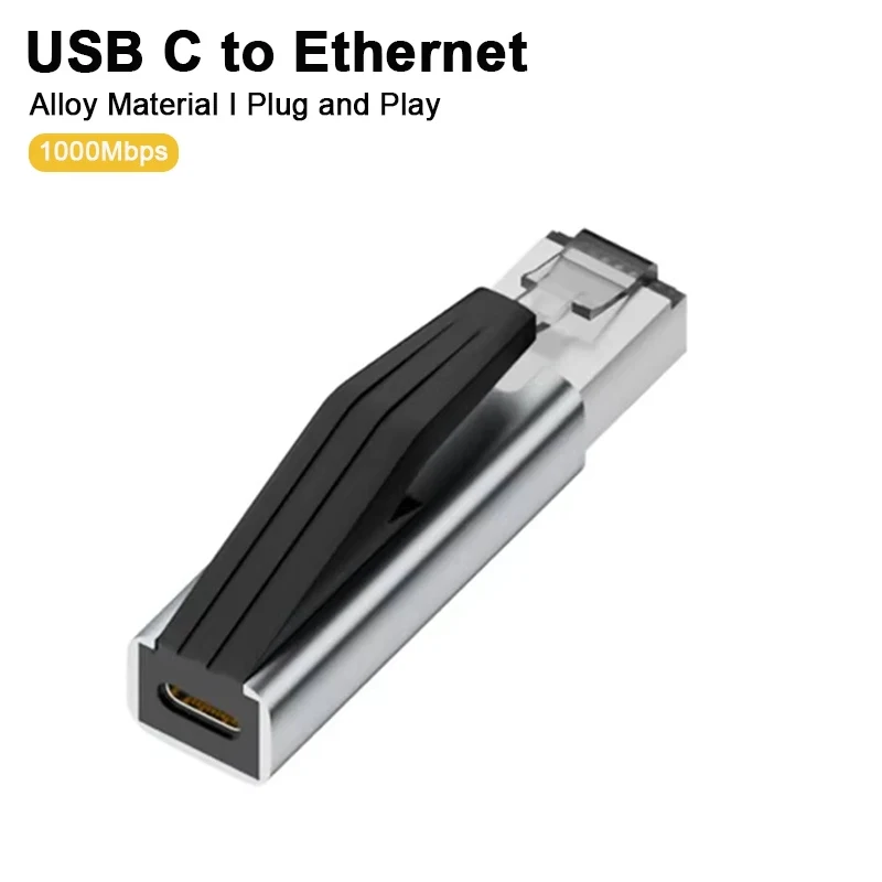 USB C to Ethernet Adapter Portable 1Gbps Gigabit High-Speed RJ45 To USB-C Network Adapter For Smartphone PC Laptop
USB C to Ethernet Adapter Portable 1Gbps Gigabit High-Speed RJ45 To USB-C Network Adapter For Smartphone PC Laptop