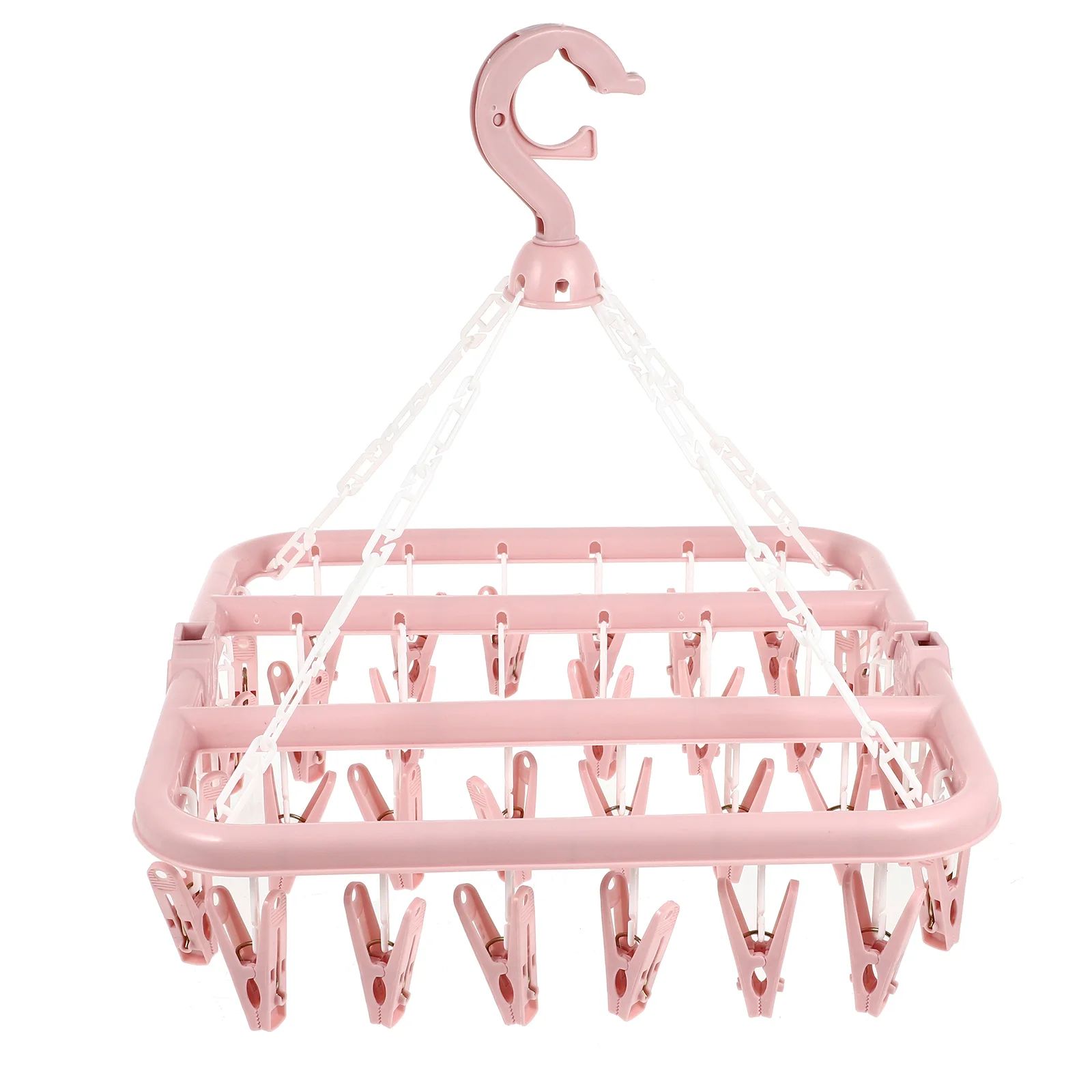 Plastic Clothespins Foldable Hanger Rack for Socks Underwear Drying 360 Degree Rotating Hook Strong Steel
Plastic Clothespins Foldable Hanger Rack for Socks Underwear Drying 360 Degree Rotating Hook Strong Steel