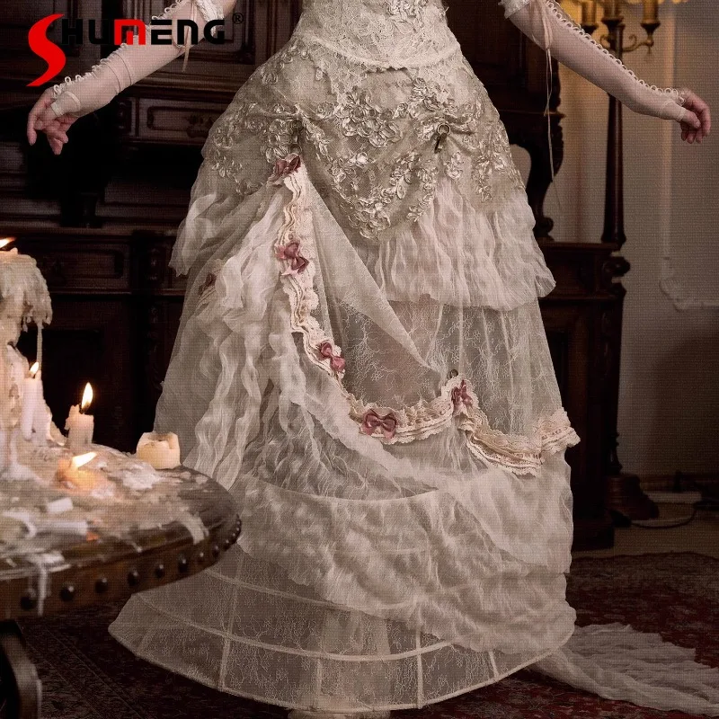Japanese Elegant Retro Long Trailing Skirt Summer Women's Clothing Y2k Chic Lolita Style Sweet Cute High-waisted Skirts Ladies
Japanese Elegant Retro Long Trailing Skirt Summer Women's Clothing Y2k Chic Lolita Style Sweet Cute High-waisted Skirts Ladies