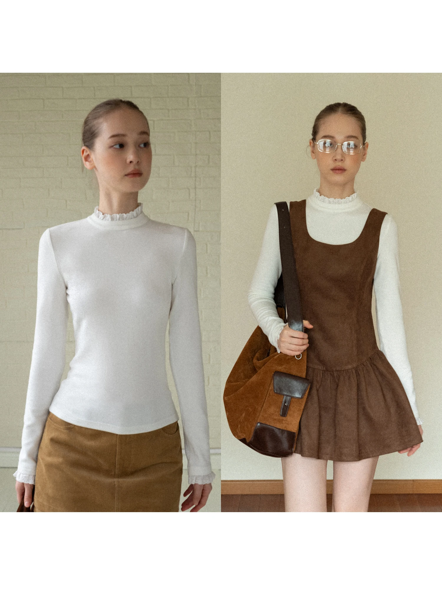 EGGKA Женская футболка с кружевной отделкой и воротником-стойкой Long Sve, мягкая внутренняя одежда, белый плавающий топ на осень-зиму, облегающая базовая футболка...
EGGKA Женская футболка с кружевной отделкой и воротником-стойкой Long Sve, мягкая внутренняя одежда, белый плавающий топ на осень-зиму, облегающая базовая футболка...