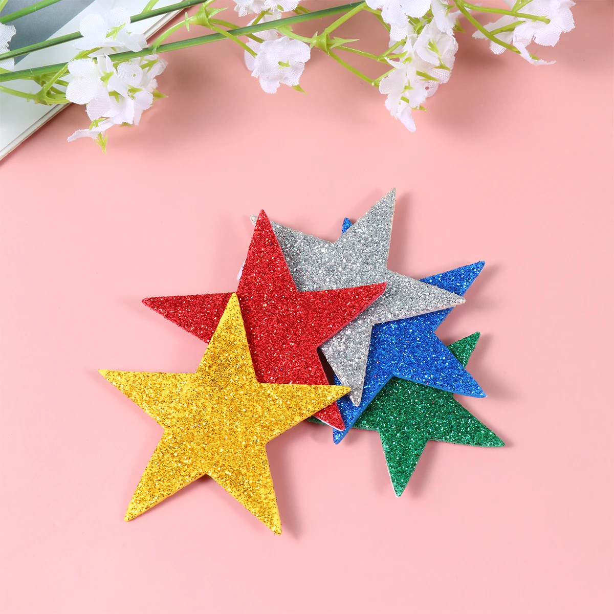 100Pcs Colorful Glitter Stickers Star Shape Self Adhesive for Children School DIY Projects Color Number Letter Recognition
100Pcs Colorful Glitter Stickers Star Shape Self Adhesive for Children School DIY Projects Color Number Letter Recognition