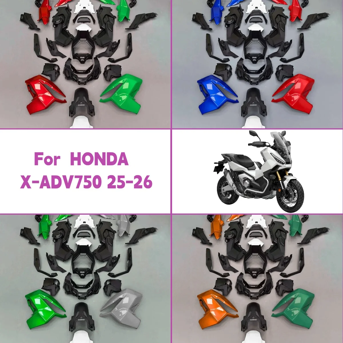 2025 2026 X-ADV750 Custom Replacement Bodywork Full Fairings for 25 26 Honda X-ADV 750 Injection Fairing Kit
2025 2026 X-ADV750 Custom Replacement Bodywork Full Fairings for 25 26 Honda X-ADV 750 Injection Fairing Kit