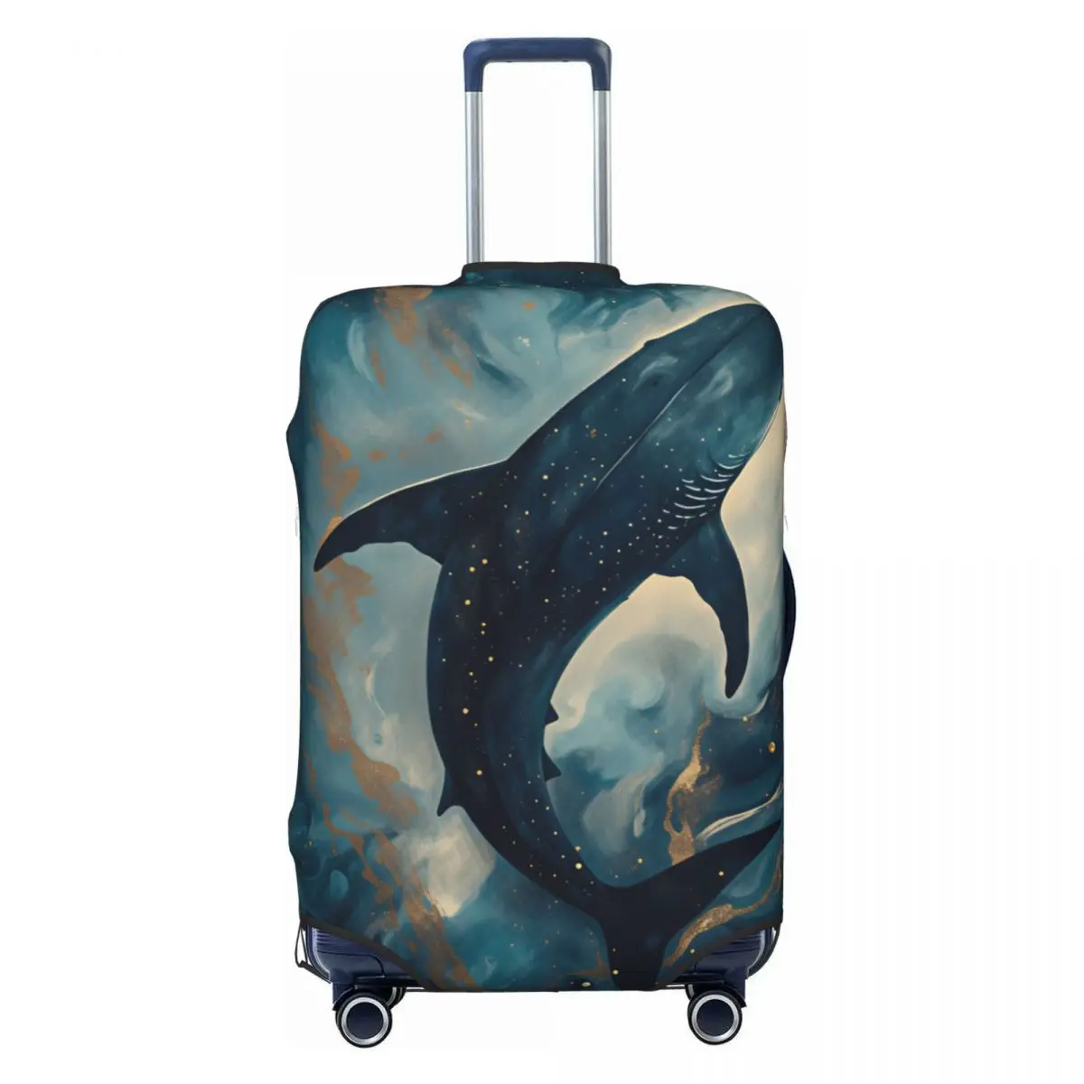 Teal Marble Gold Fluid Whale Shark Deep Sea Wall Art Suitcase Cover Vacation Business Useful Luggage Accesories Protector
Teal Marble Gold Fluid Whale Shark Deep Sea Wall Art Suitcase Cover Vacation Business Useful Luggage Accesories Protector