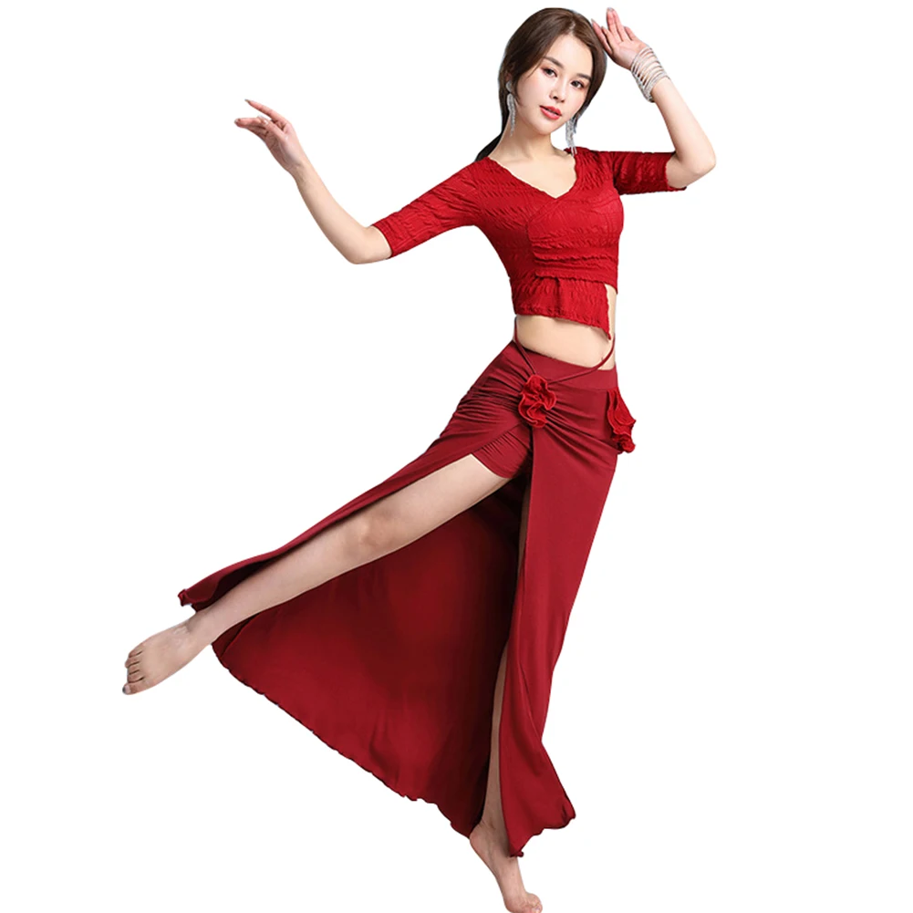 Belly Dance Women Elegant Modal Top Training Clothing Suit Female Adult Split Long Skirt Performance Practice Clothing Set
Belly Dance Women Elegant Modal Top Training Clothing Suit Female Adult Split Long Skirt Performance Practice Clothing Set