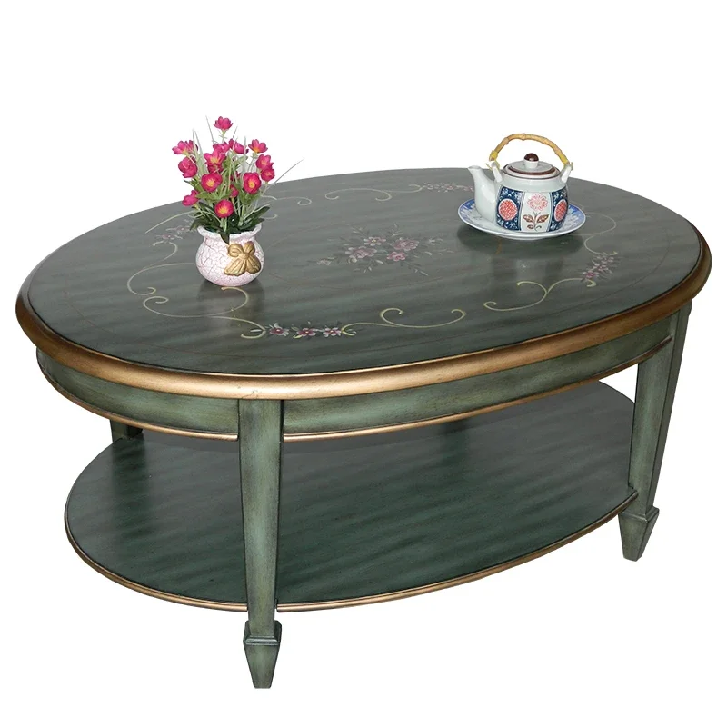 ~Oval Tea Table American Country Small Apartment Wooden Vintage Living Room Coffee Table Furniture
~Oval Tea Table American Country Small Apartment Wooden Vintage Living Room Coffee Table Furniture