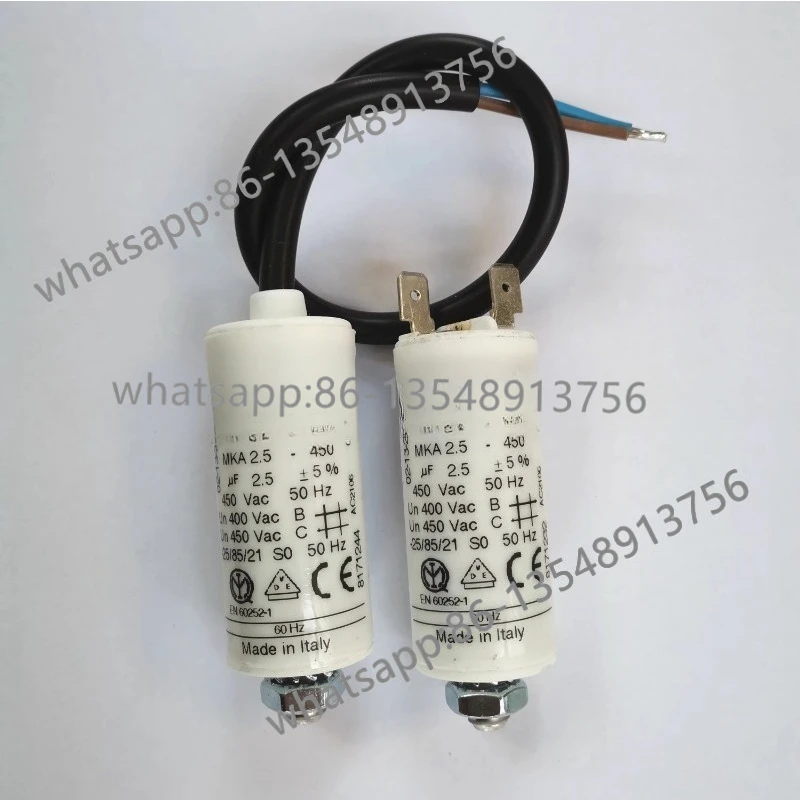 Новый итальянский пленочный конденсатор, пусковой конденсатор двигателя MKA2-450/450 В, 5% пятна
Новый итальянский пленочный конденсатор, пусковой конденсатор двигателя MKA2-450/450 В, 5% пятна