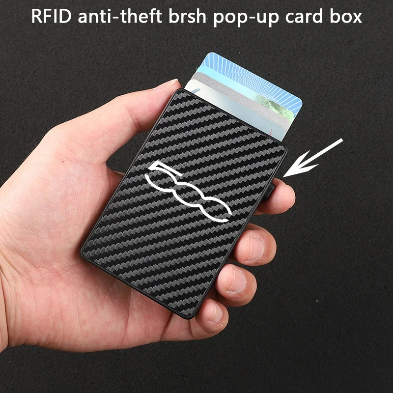 RFID-защита от кражи из углеродного волокна, роскошный держатель для карт, умный выдвижной кошелек для банковских карт для Fiat 500 500c 500l 500x, аксессуары для интерьера
RFID-защита от кражи из углеродного волокна, роскошный держатель для карт, умный выдвижной кошелек для банковских карт для Fiat 500 500c 500l 500x, аксессуары для интерьера