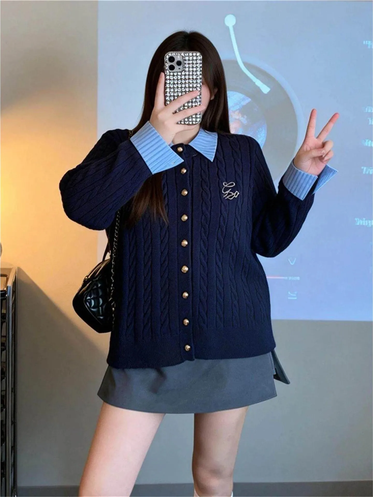 Korean Sle College Preppy Color Blo Collar Knitwear Women's Loose Top Spring New Arrival Comfortable Long Sve Sweater
Korean Sle College Preppy Color Blo Collar Knitwear Women's Loose Top Spring New Arrival Comfortable Long Sve Sweater