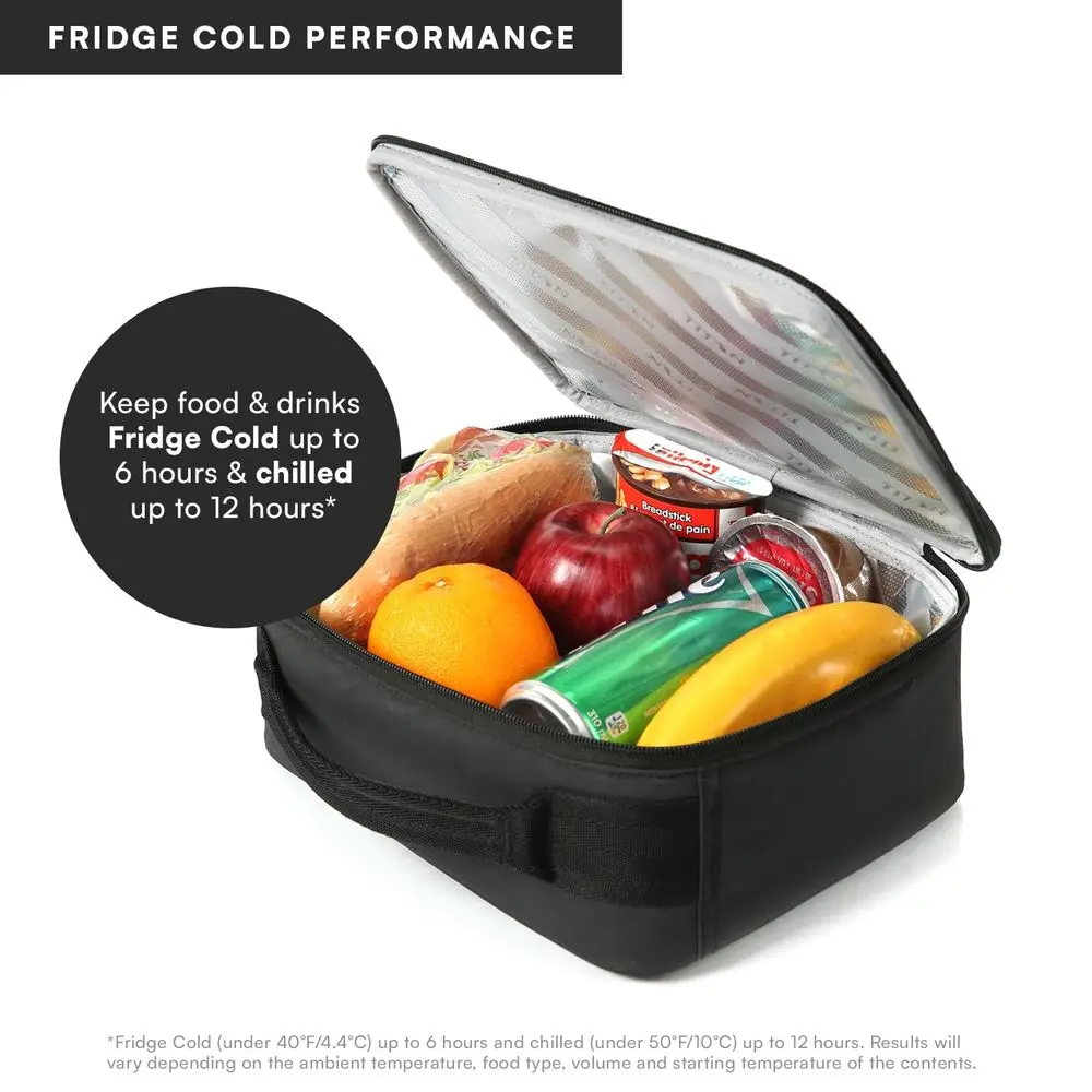 Fridge Cold Lunch Box with 2 Gel Ice Packs, Small Insulated Cooler Bag with Leak Proof Lining for School and Work, Black Ice
Fridge Cold Lunch Box with 2 Gel Ice Packs, Small Insulated Cooler Bag with Leak Proof Lining for School and Work, Black Ice