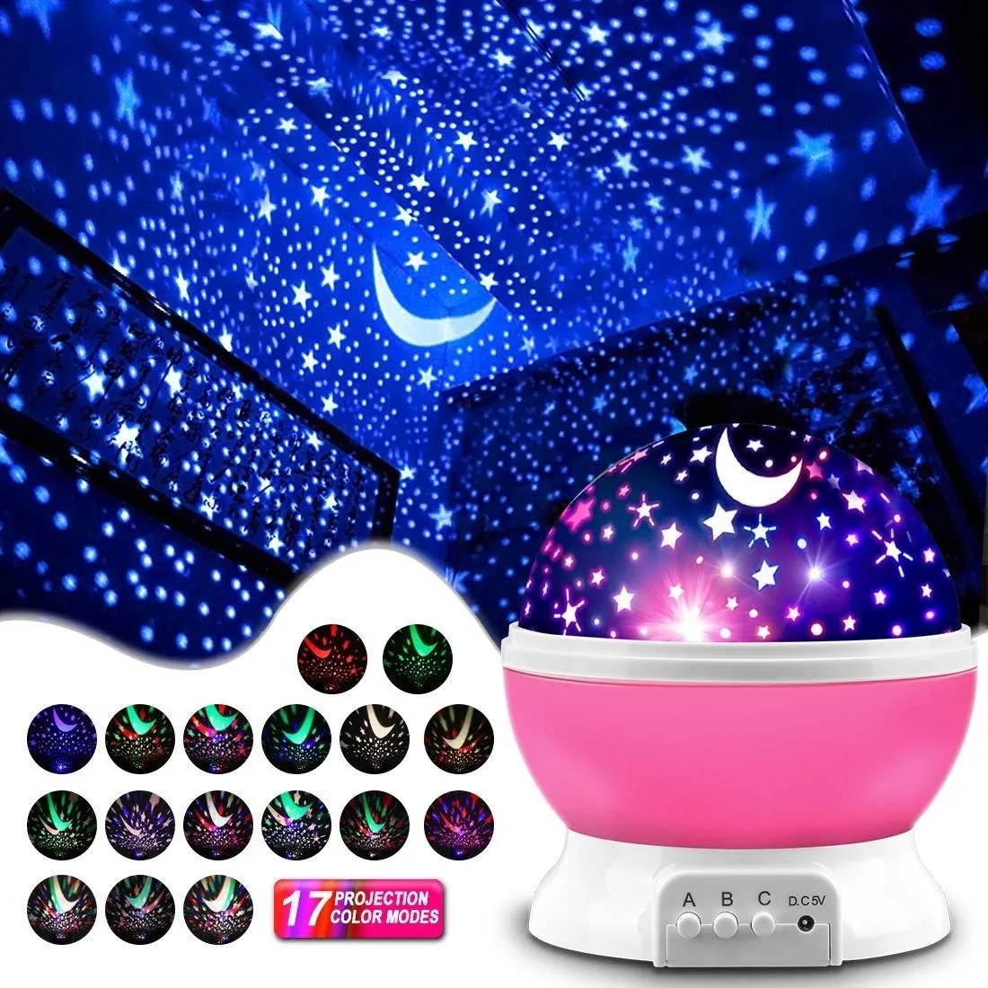 GMOX Kids Star Projector Night Light Rotating Cosmos Sky Moon Nursery Lamp BedroomDecor Fun Birthday Gift for Boys Girls Age 1-14
GMOX Kids Star Projector Night Light Rotating Cosmos Sky Moon Nursery Lamp BedroomDecor Fun Birthday Gift for Boys Girls Age 1-14