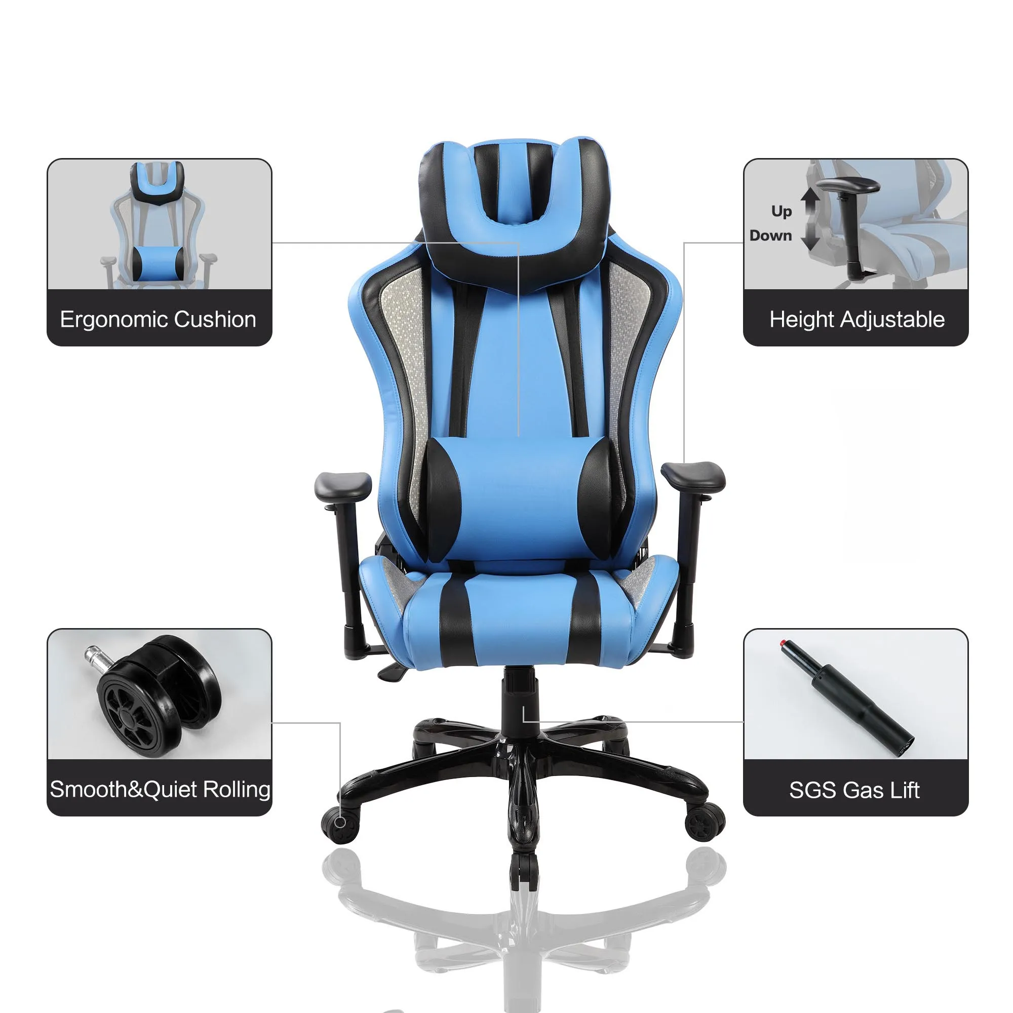 Wholesale Liftable Leather Racing Rocker Gaming Chair
Wholesale Liftable Leather Racing Rocker Gaming Chair