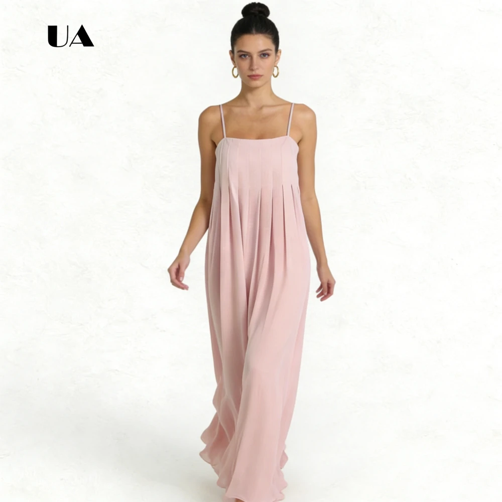 ULBYANRY Chiffon Fit-and-flare Prom Dress, Solid Spaghetti Strap Evening Dress for Woman, Simple Draped Customized Party Gown
ULBYANRY Chiffon Fit-and-flare Prom Dress, Solid Spaghetti Strap Evening Dress for Woman, Simple Draped Customized Party Gown