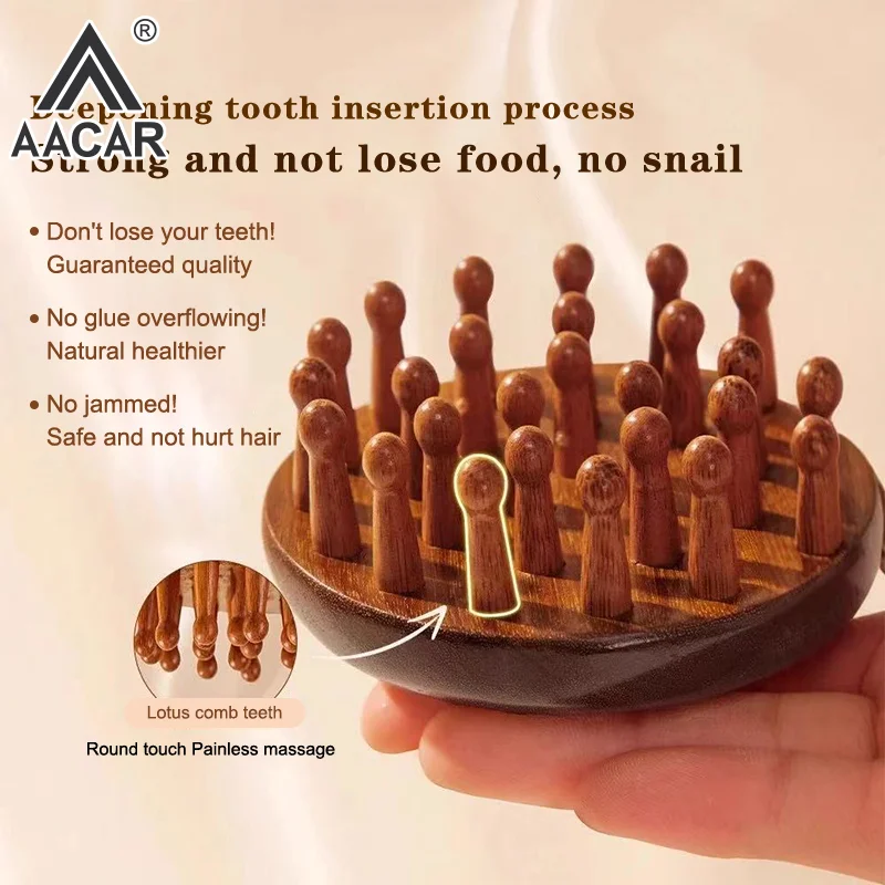 Multi-Functional Wood Therapy Massage Comb Scalp Head Massager Natural Sandalwood Circular Tooth Guasha Scraping Body Massager 
Multi-Functional Wood Therapy Massage Comb Scalp Head Massager Natural Sandalwood Circular Tooth Guasha Scraping Body Massager