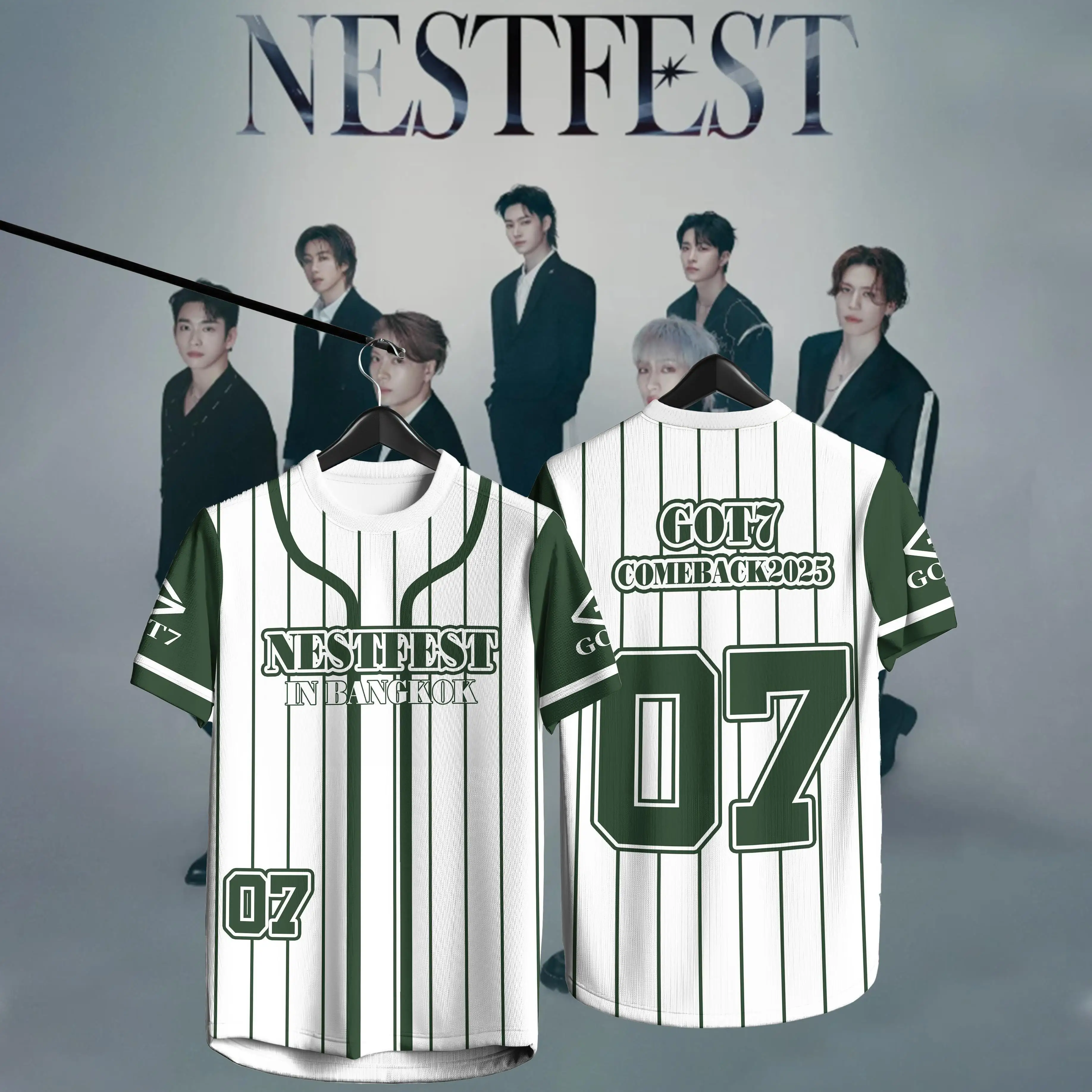 Korean boy band GOT7 Summer Men's T-Shirt Breathable Tennis T-Shirt Tshirt Sweat Absorption Fitness Outdoors Men's clothing tops
Korean boy band GOT7 Summer Men's T-Shirt Breathable Tennis T-Shirt Tshirt Sweat Absorption Fitness Outdoors Men's clothing tops