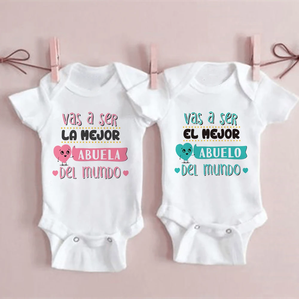You're Going To Be The Best Grandfather Grandmother in The World Print Baby Bodysuit Newborn Jumpsuit Infant Short Sleeve Romper
You're Going To Be The Best Grandfather Grandmother in The World Print Baby Bodysuit Newborn Jumpsuit Infant Short Sleeve Romper