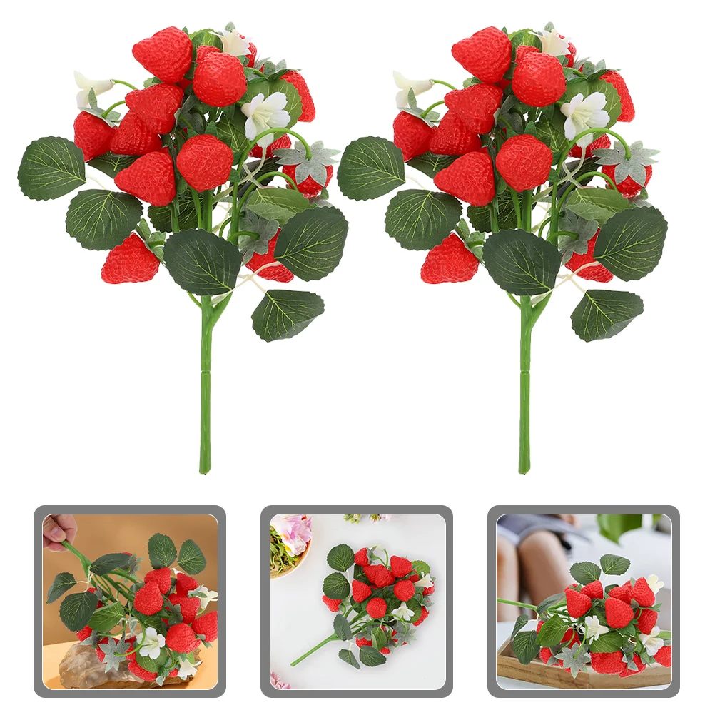 2 Pcs Simulation Strawberry Bouquet Artificial Fruits Fake Simulated Vases Plant Decoration Pvc for Office
2 Pcs Simulation Strawberry Bouquet Artificial Fruits Fake Simulated Vases Plant Decoration Pvc for Office
