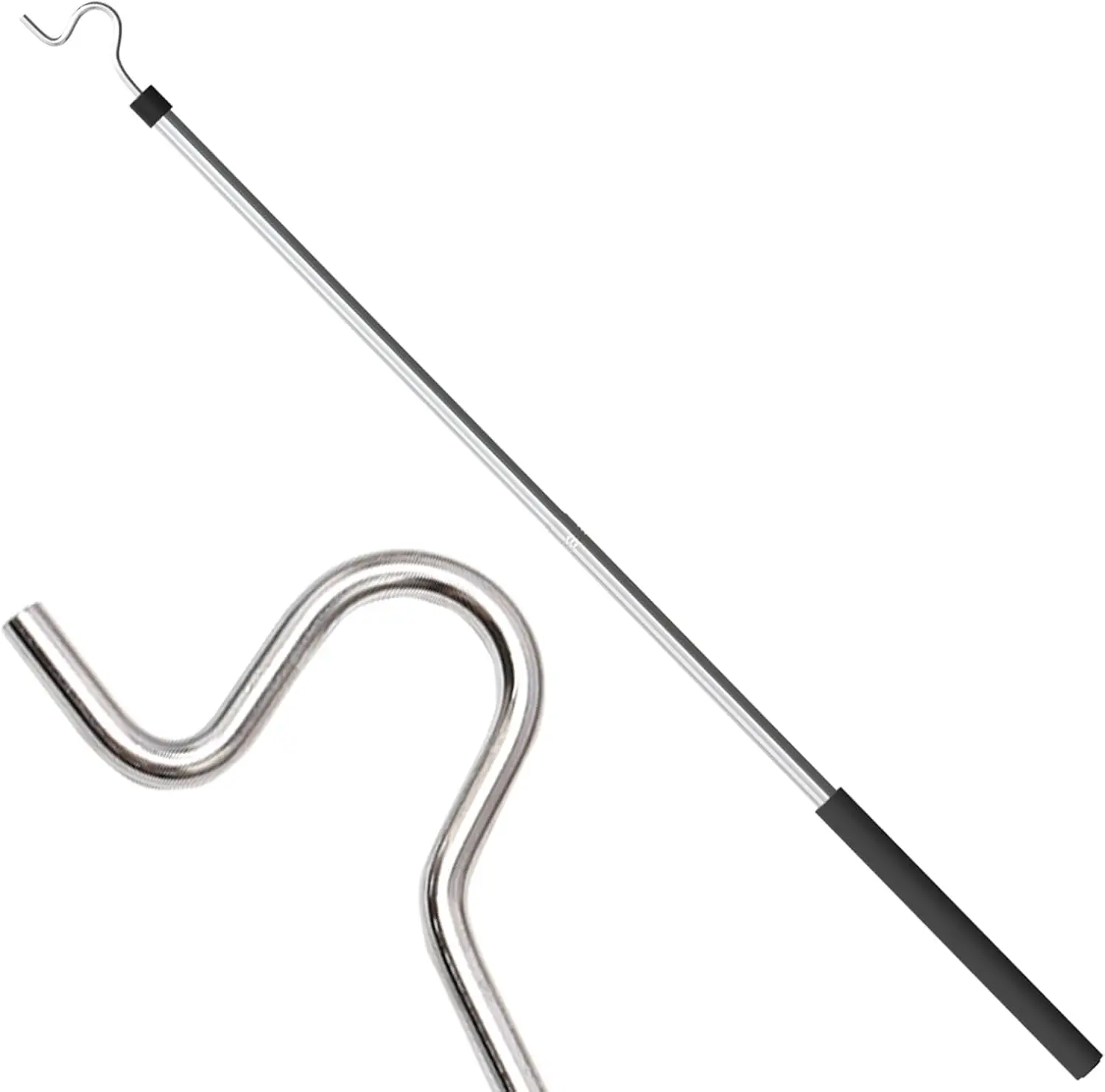 Adjustable Clothes Hook Pole, 35-50 Inch, Stainless Steel, Sponge Handle
Adjustable Clothes Hook Pole, 35-50 Inch, Stainless Steel, Sponge Handle