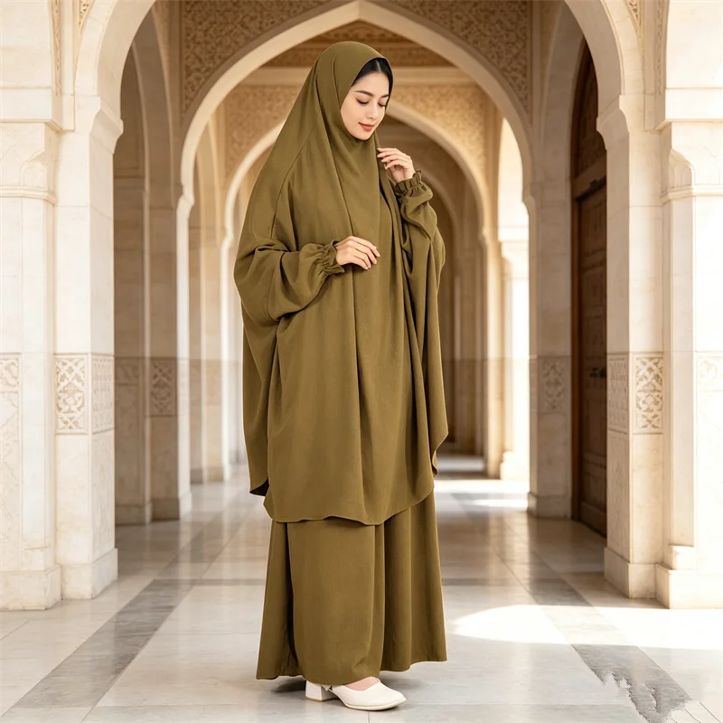 2PCS Eid Khimar Jalabiya Muslim Sets Women Prayer Dress Garment Hooded Tops Skirt Ramadan Islam Clothing Hijab Niqab Burqa Robe
2PCS Eid Khimar Jalabiya Muslim Sets Women Prayer Dress Garment Hooded Tops Skirt Ramadan Islam Clothing Hijab Niqab Burqa Robe