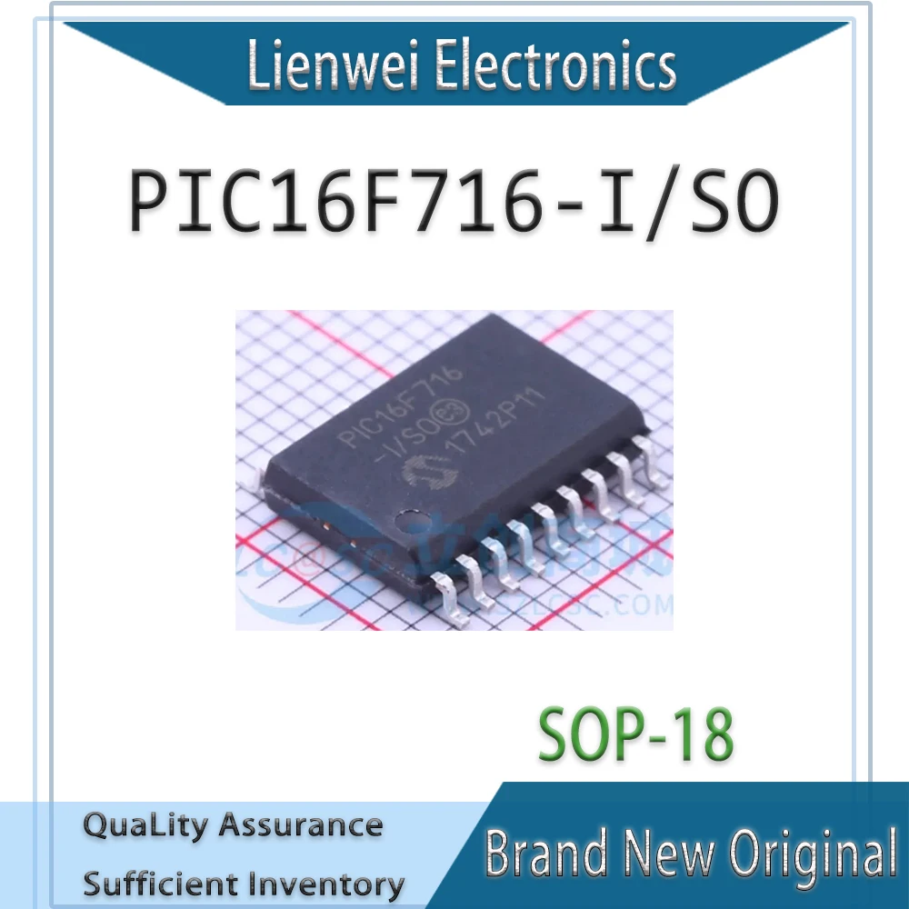 100% New Original PIC16F716 PIC16F716-I/SO IC MCU Chipset SOP-18
100% New Original PIC16F716 PIC16F716-I/SO IC MCU Chipset SOP-18