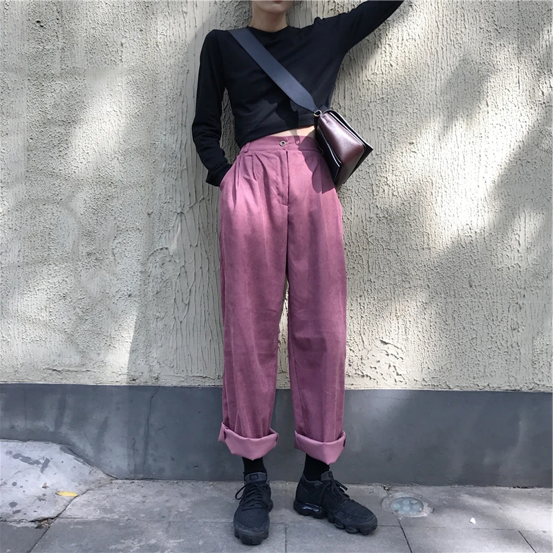 High Waist Wide Leg Pants Women's Spring Autumn Loose Casual Slimming Straight Cut Cotton Velvet Commute Style Long Trousers
High Waist Wide Leg Pants Women's Spring Autumn Loose Casual Slimming Straight Cut Cotton Velvet Commute Style Long Trousers