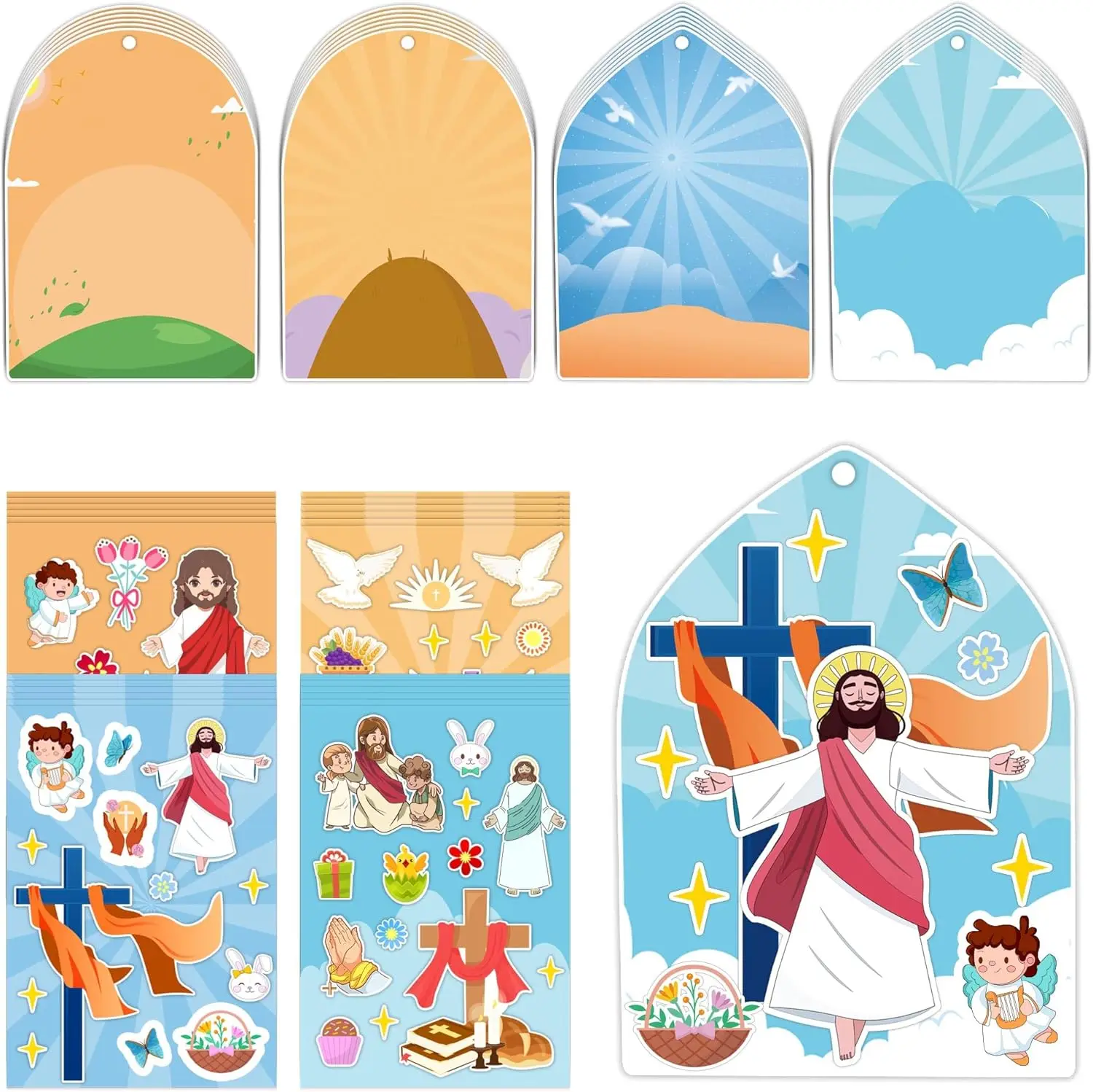 24Set Easter Make Your Own Crafts Gifts DIY Handmade Easter Day Gifts Kits Card DIY Handmade Religious Card Kits Jesus Art Craft
24Set Easter Make Your Own Crafts Gifts DIY Handmade Easter Day Gifts Kits Card DIY Handmade Religious Card Kits Jesus Art Craft