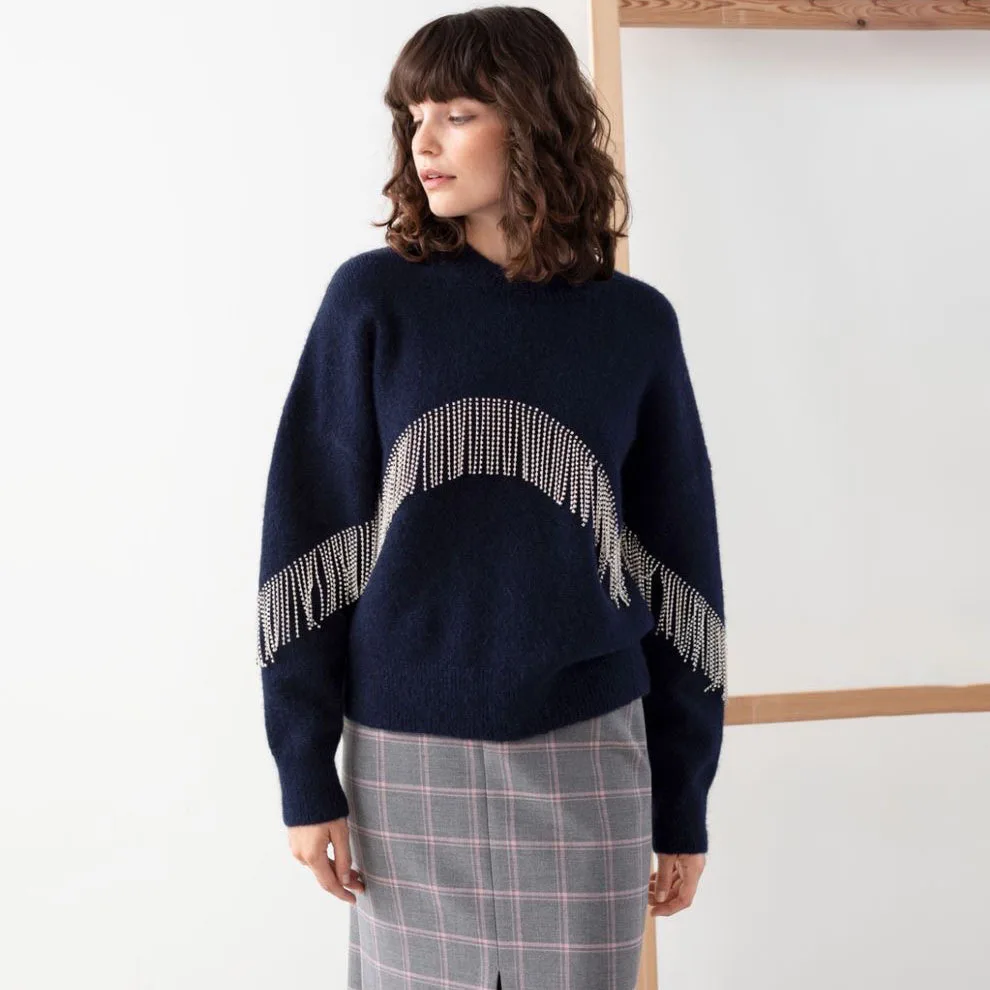 2023 Autumn Winter Fashion Sweaters Women long Sleeve Design Nail Drill Tassel Splicing Knitted pullover Female Warm Tops p1166
2023 Autumn Winter Fashion Sweaters Women long Sleeve Design Nail Drill Tassel Splicing Knitted pullover Female Warm Tops p1166